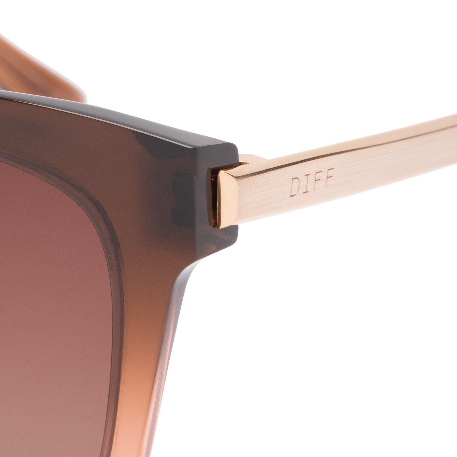 BELLA - TAUPE OMBRE CRYSTAL + BROWN GRADIENT + POLARIZED SUNGLASSES sold by Diff Eyewear product image thumbnail 4