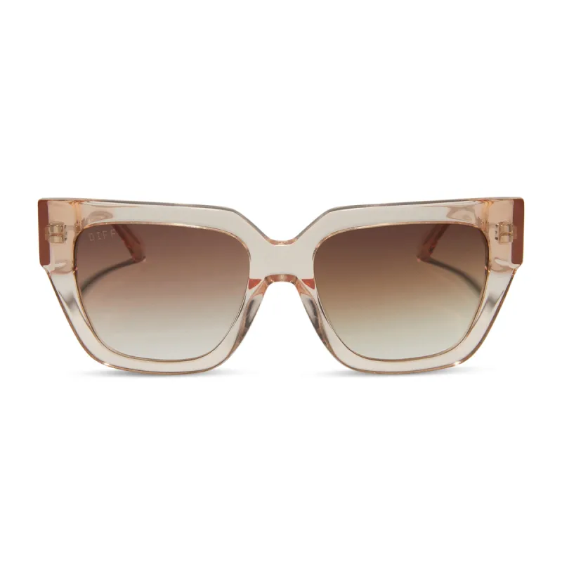 REMI II - VINTAGE ROSE CRYSTAL + BROWN GRADIENT SUNGLASSES sold by Diff Eyewear