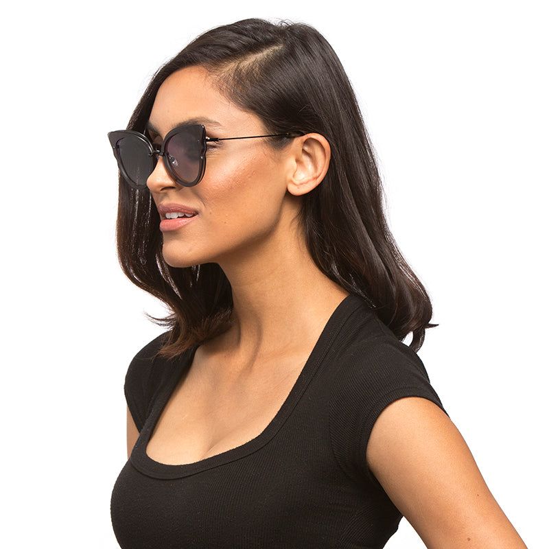 DELILAH - BLACK + GREY GRADIENT SUNGLASSES sold by Diff Eyewear product image thumbnail 5