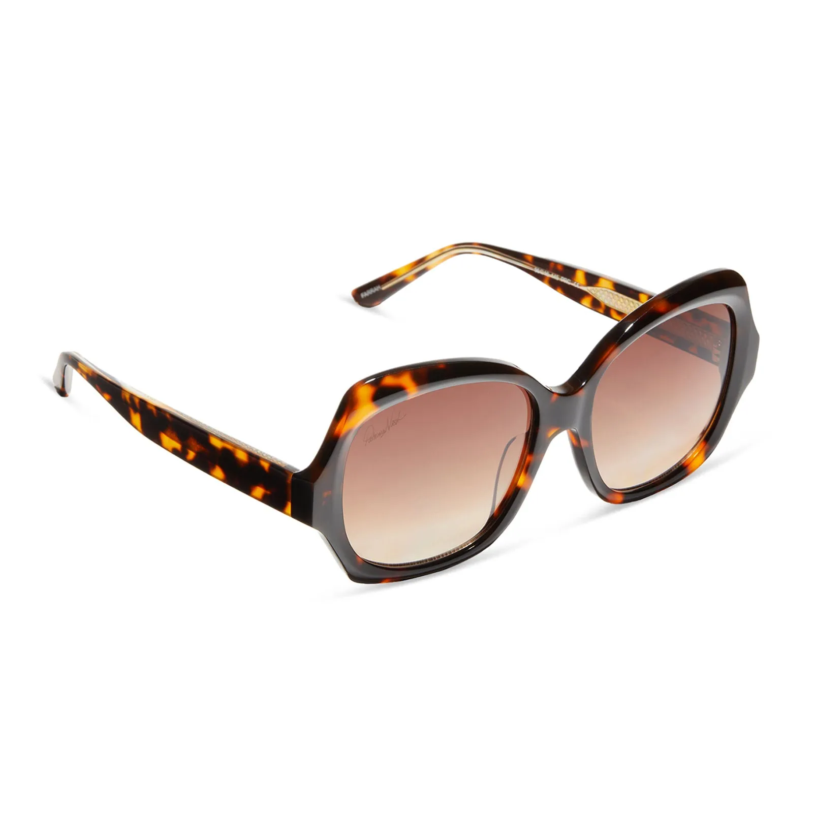 PATRICIA NASH - FARRAH + TORTOISE + BROWN GRADIENT SUNGLASSES sold by Diff Eyewear product image thumbnail 2