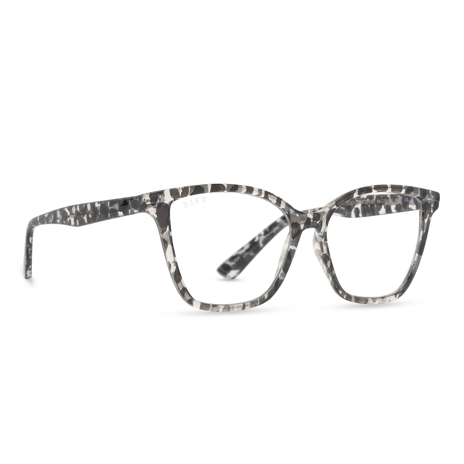 LEAH - CLEAR LEOPARD + BLUE LIGHT TECHNOLOGY GLASSES sold by Diff Eyewear product image thumbnail 2