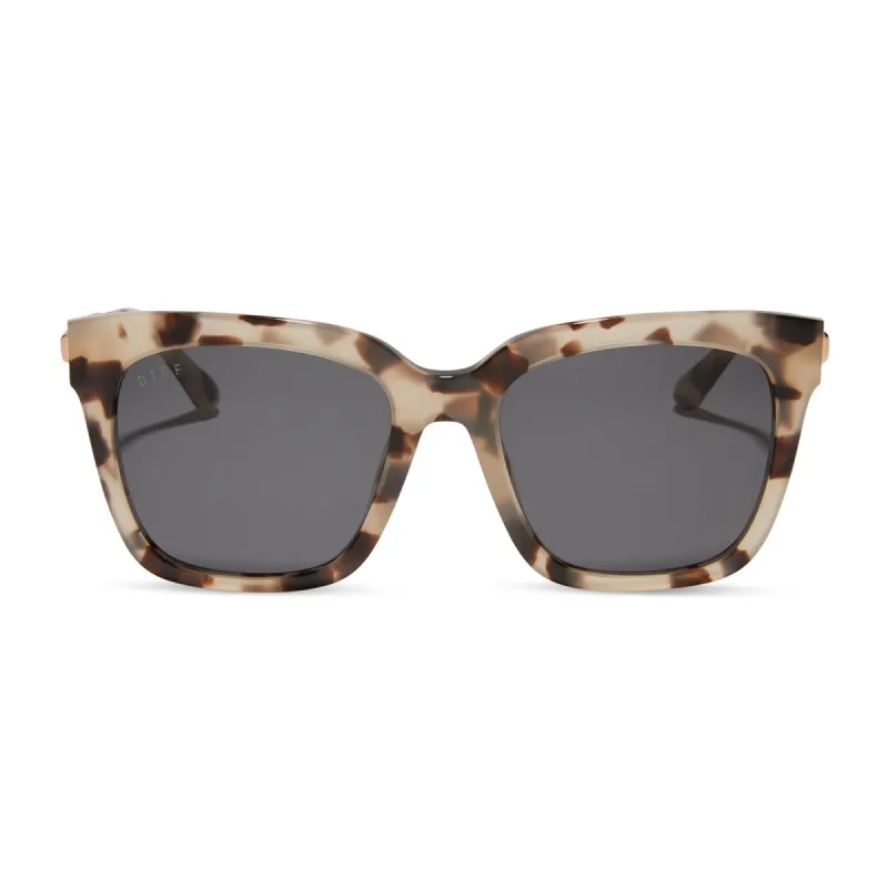 BELLA - CREAM TORTOISE + GREY SUNGLASSES sold by Diff Eyewear