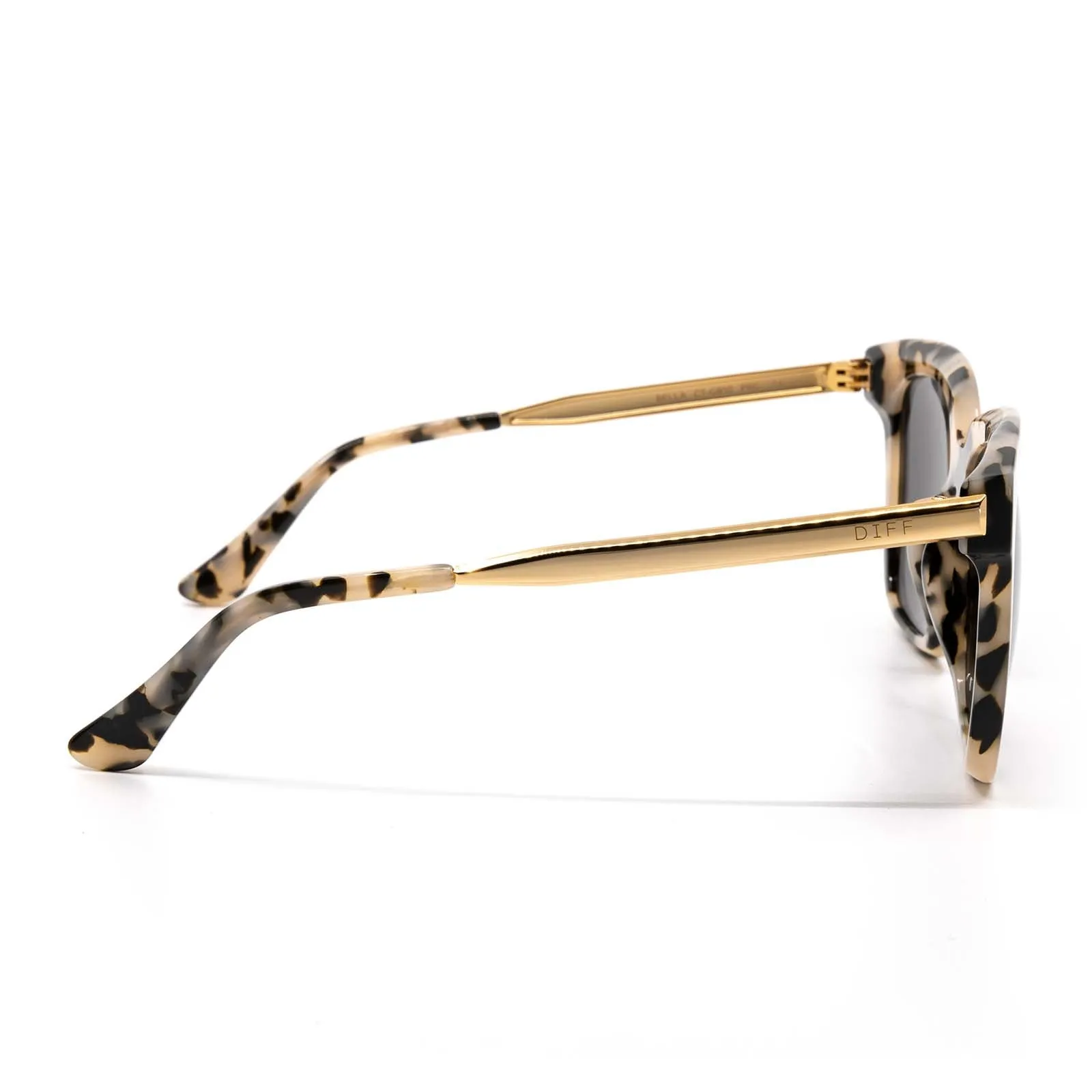 BELLA - CREAM TORTOISE + GREY SUNGLASSES sold by Diff Eyewear product image thumbnail 3