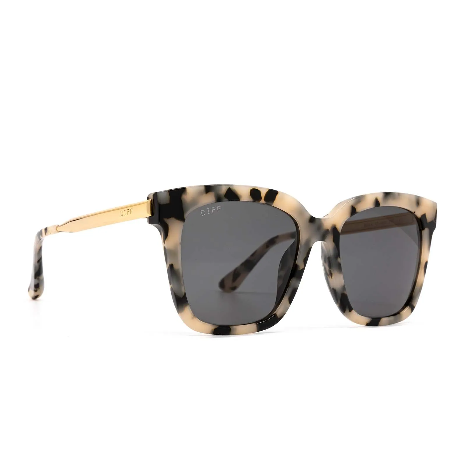 BELLA - CREAM TORTOISE + GREY SUNGLASSES sold by Diff Eyewear product image thumbnail 2