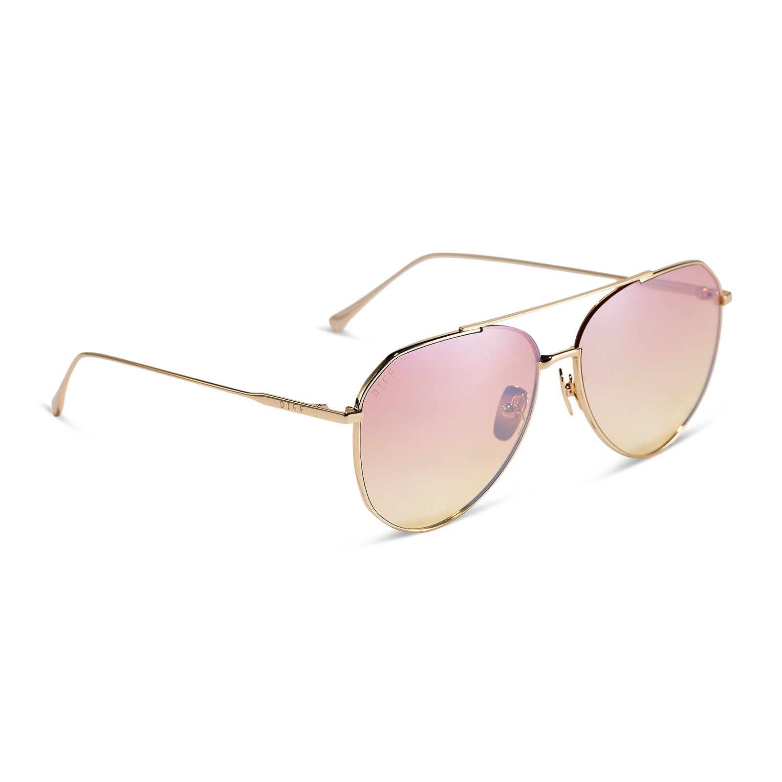 DASH - GOLD + SUNSET GRADIENT FLASH SUNGLASSES sold by Diff Eyewear product image thumbnail 2