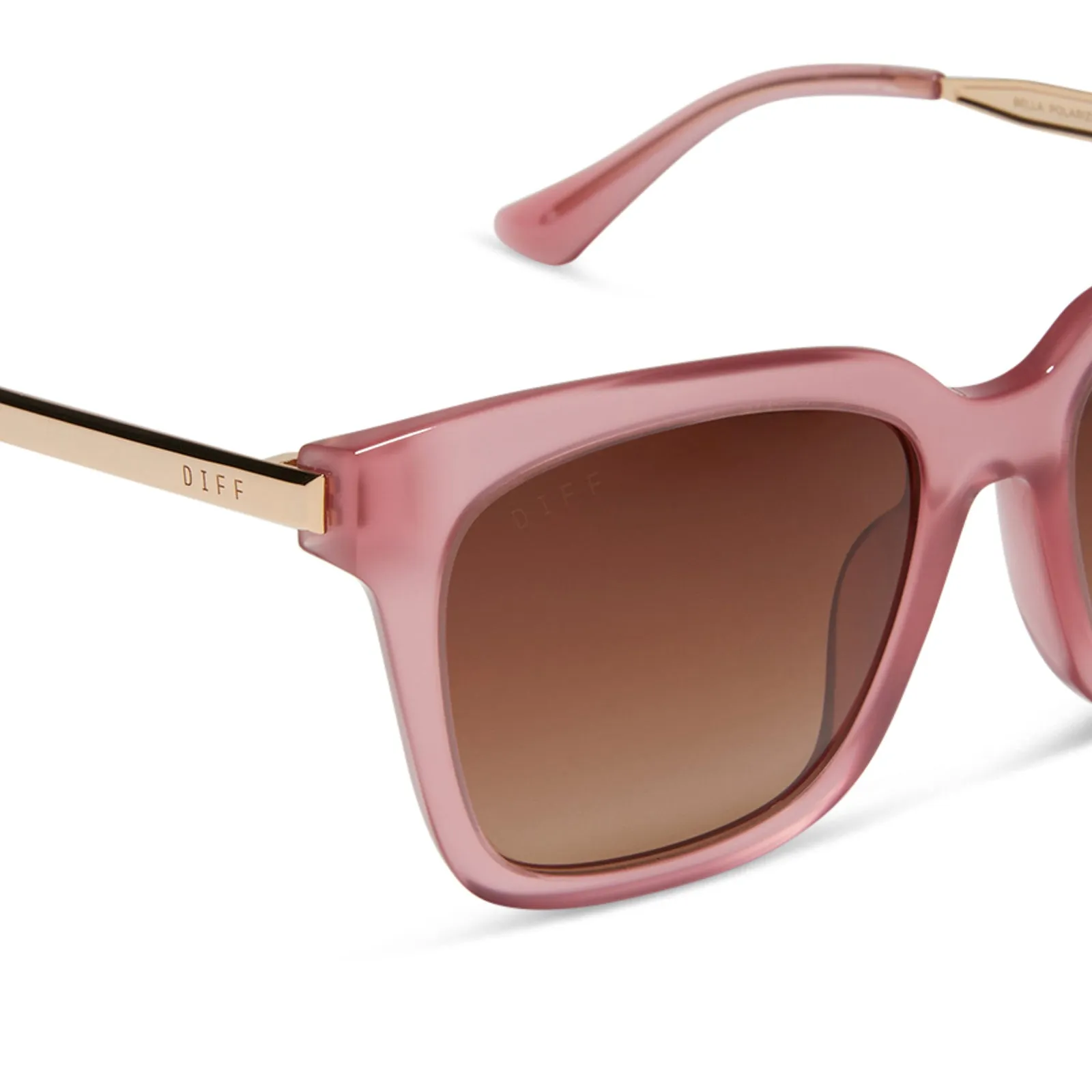 BELLA - GUAVA + BROWN GRADIENT + POLARIZED SUNGLASSES sold by Diff Eyewear product image thumbnail 4