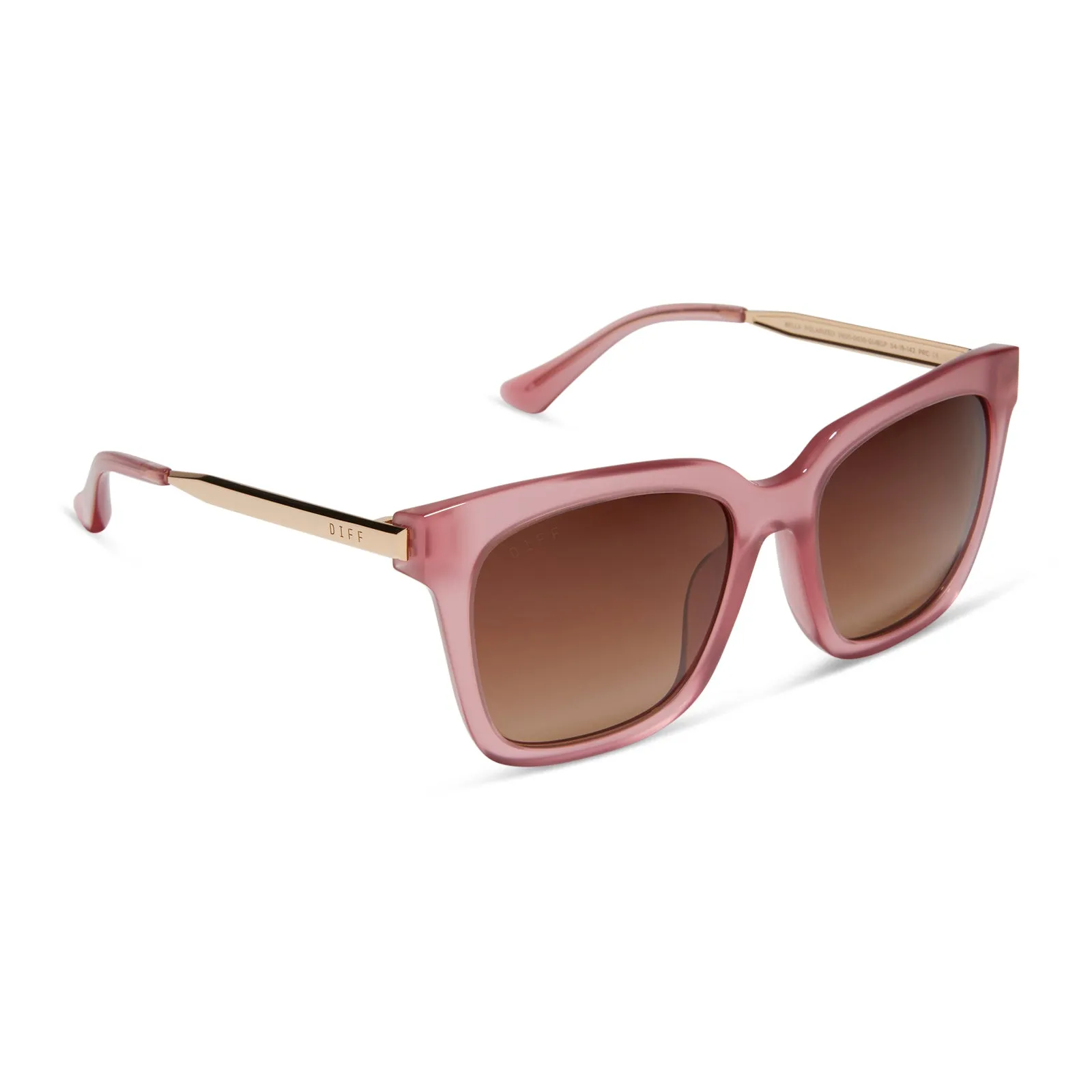 BELLA - GUAVA + BROWN GRADIENT + POLARIZED SUNGLASSES sold by Diff Eyewear product image thumbnail 2