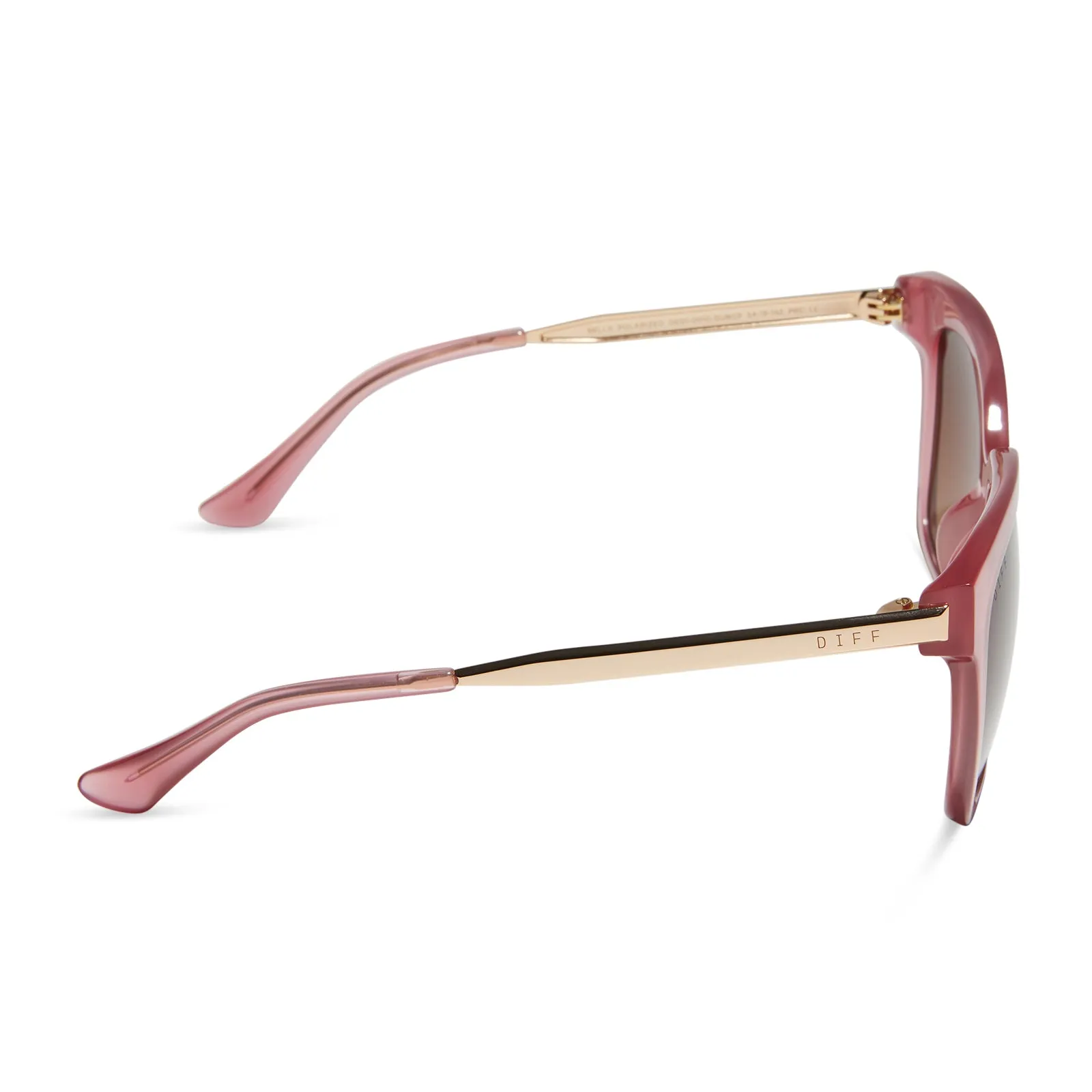 BELLA - GUAVA + BROWN GRADIENT + POLARIZED SUNGLASSES sold by Diff Eyewear product image thumbnail 3