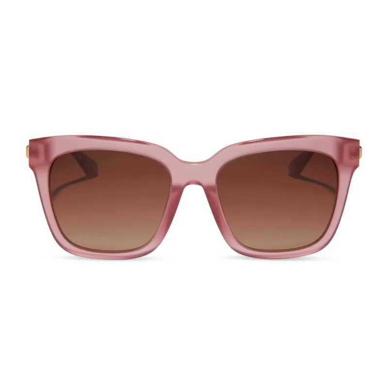 BELLA - GUAVA + BROWN GRADIENT + POLARIZED SUNGLASSES sold by Diff Eyewear
