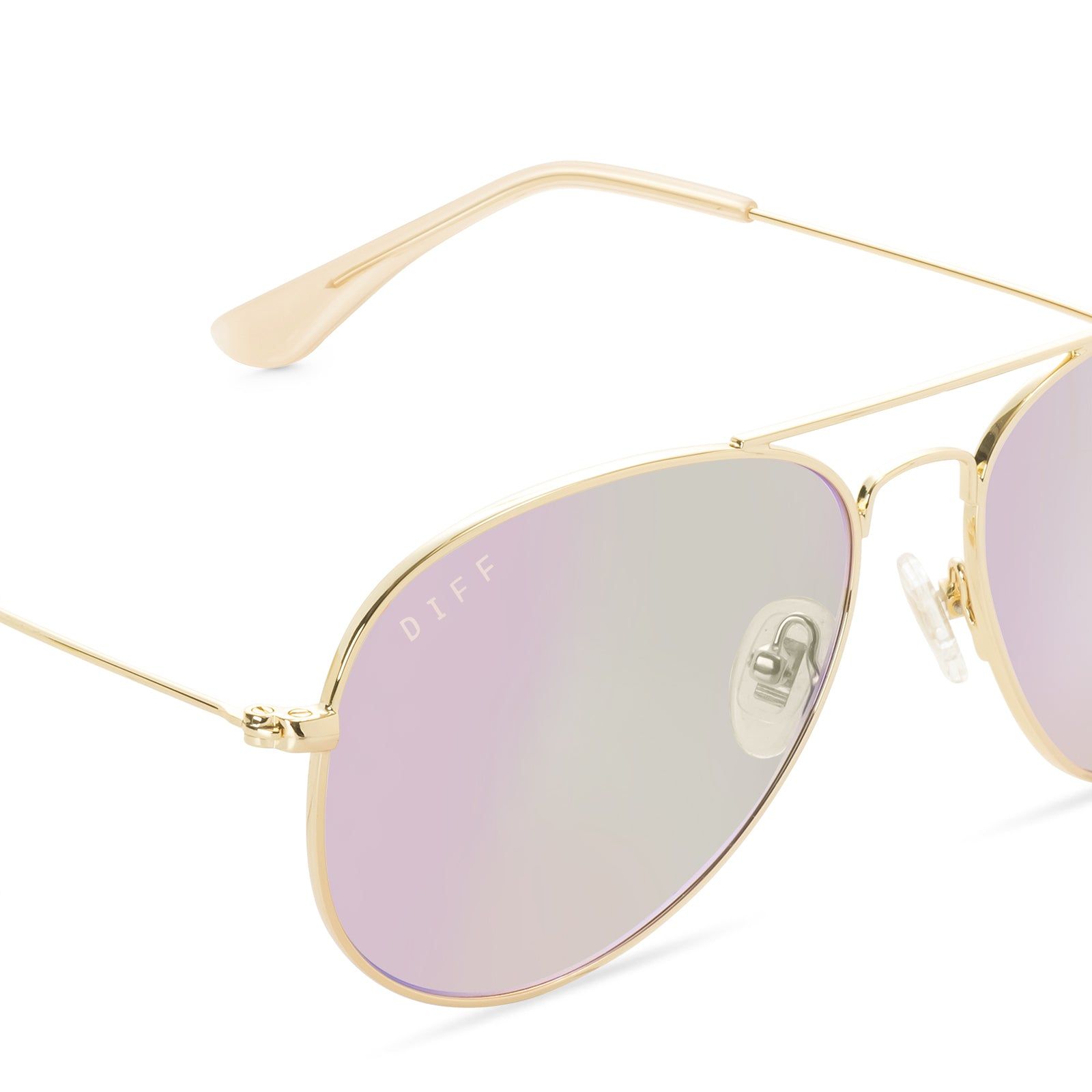 CRUZ - GOLD + CORAL MIRROR SUNGLASSES sold by Diff Eyewear product image thumbnail 3