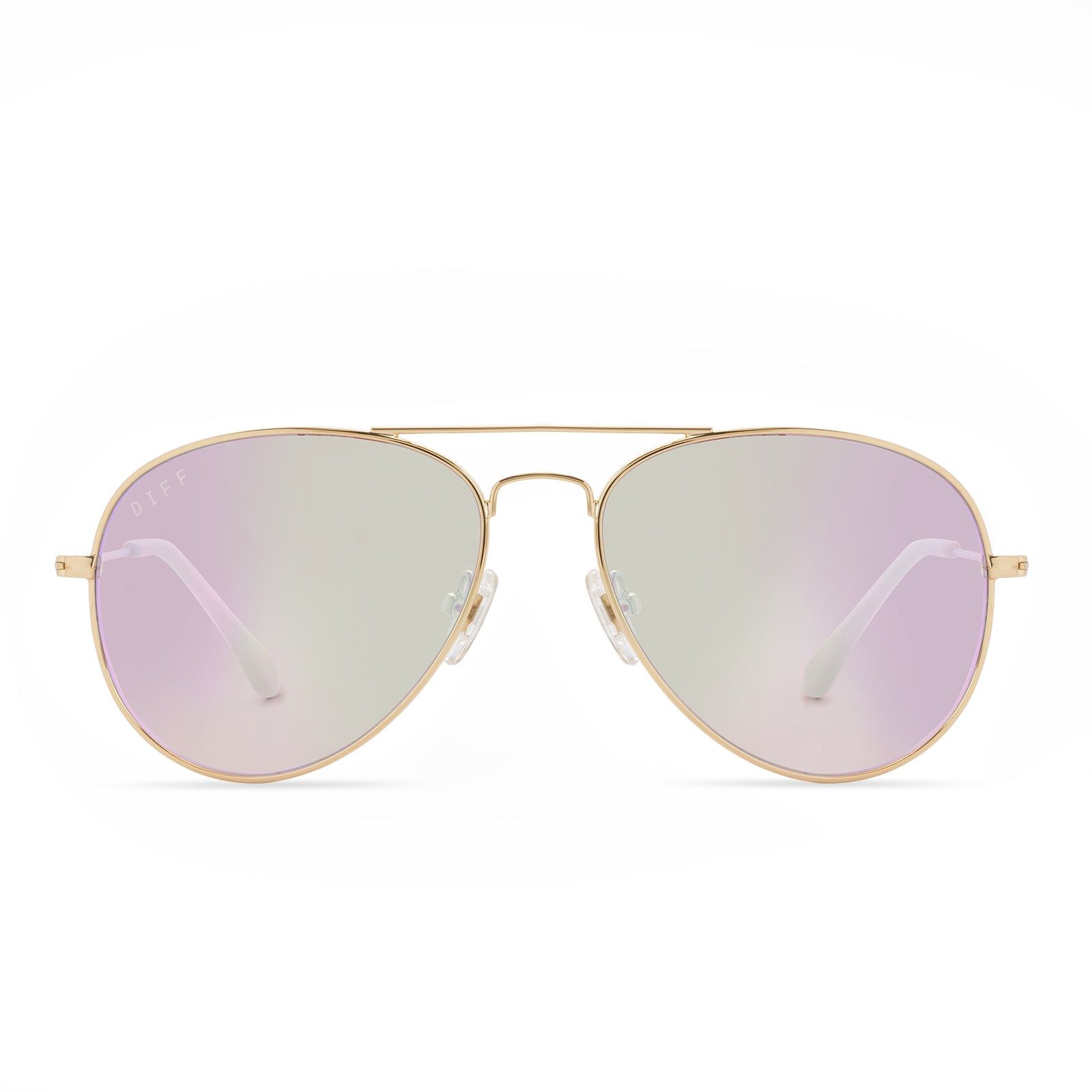 CRUZ - GOLD + CORAL MIRROR SUNGLASSES sold by Diff Eyewear