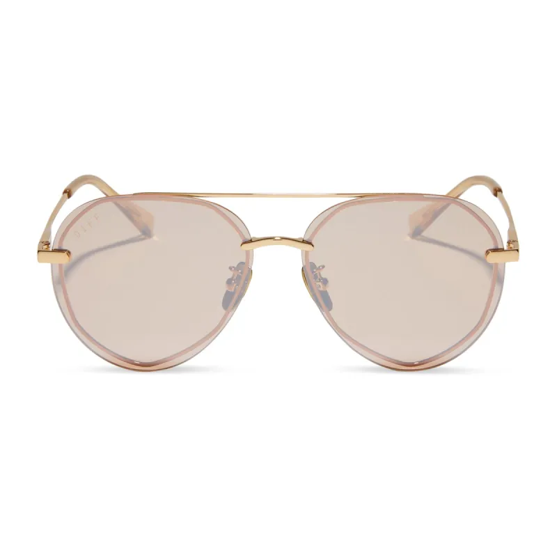 LENOX XS - GOLD + HONEY CRYSTAL FLASH SUNGLASSES sold by Diff Eyewear