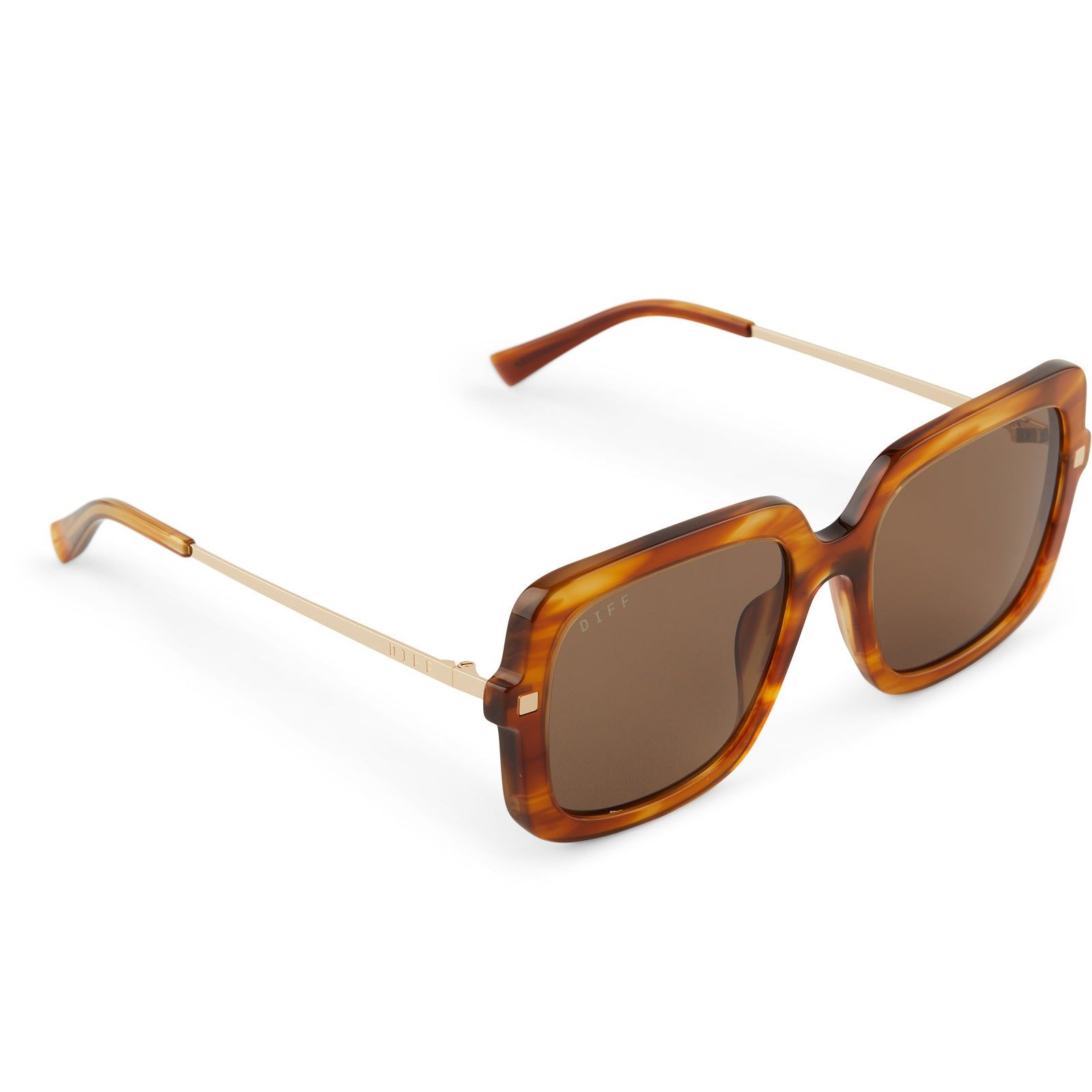 SANDRA - HENNA TORTOISE + BROWN + POLARIZED SUNGLASSES sold by Diff Eyewear product image thumbnail 4
