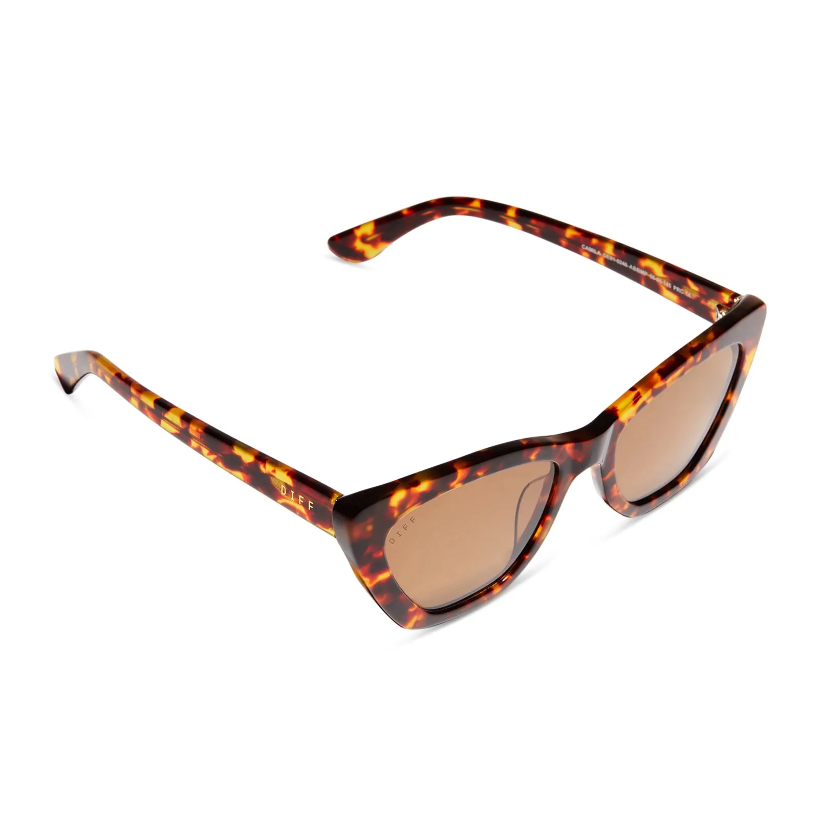 CAMILA - AMBER TORTOISE + BROWN POLARIZED SUNGLASSES sold by Diff Eyewear product image thumbnail 4