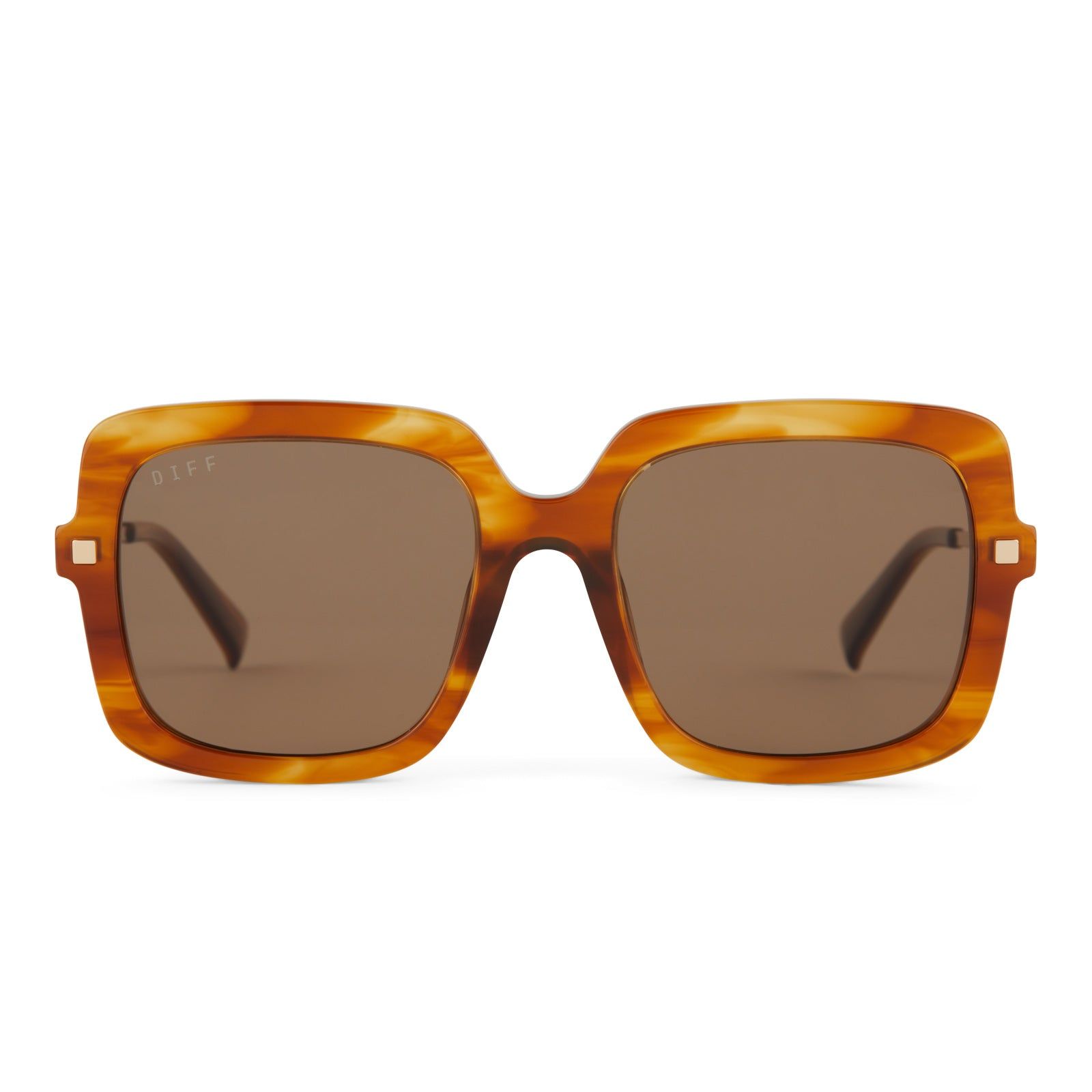 SANDRA - HENNA TORTOISE + BROWN + POLARIZED SUNGLASSES sold by Diff Eyewear