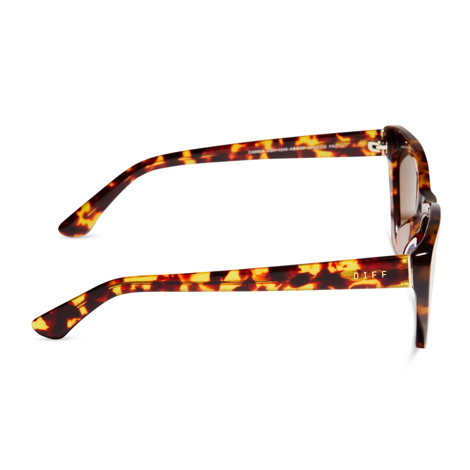CAMILA - AMBER TORTOISE + BROWN POLARIZED SUNGLASSES sold by Diff Eyewear product image thumbnail 3
