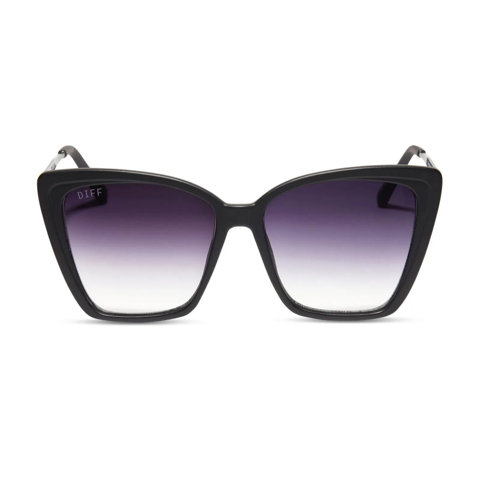 HEIDI - MATTE BLACK + GREY GRADIENT SHARP SUNGLASSES sold by Diff Eyewear