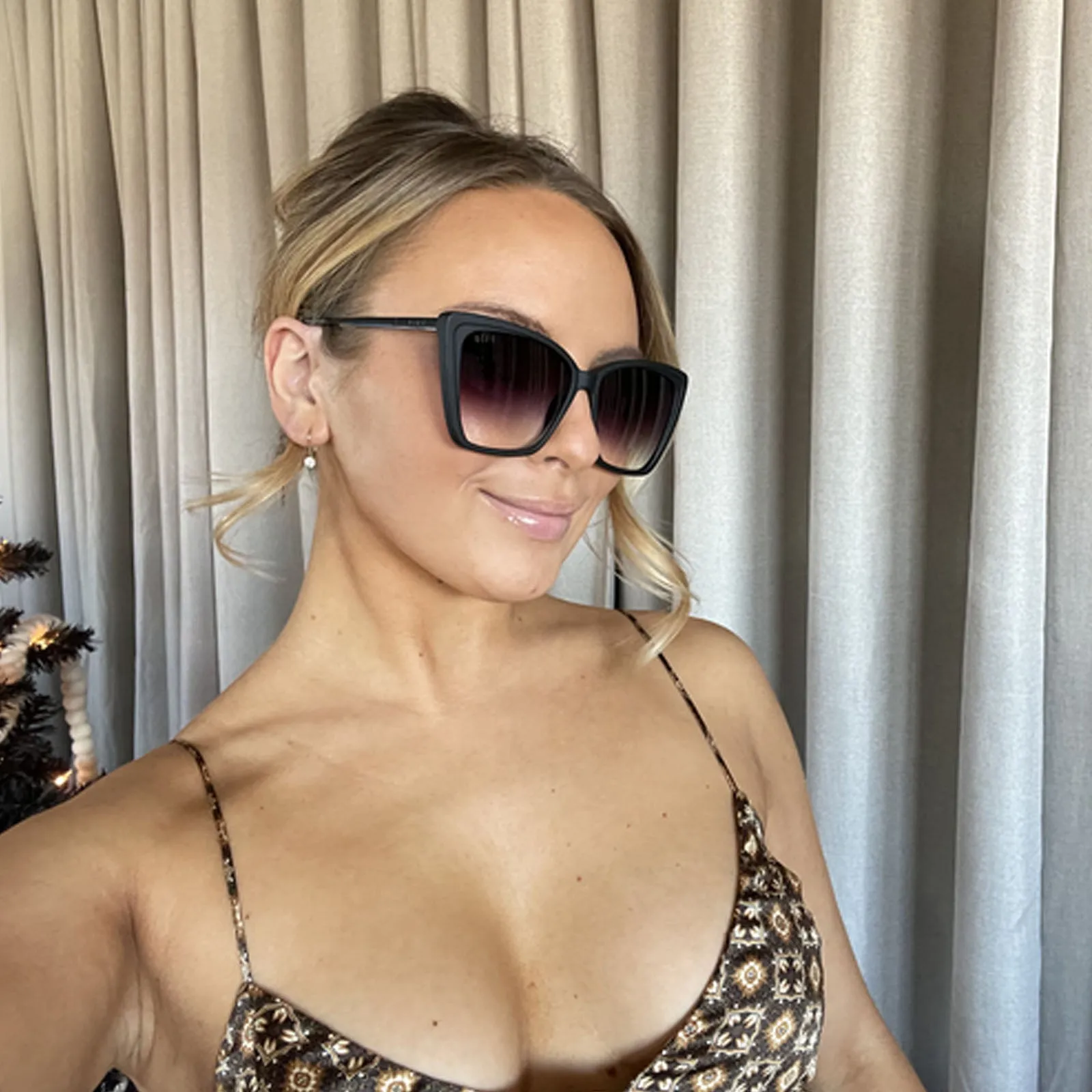 HEIDI - MATTE BLACK + GREY GRADIENT SHARP SUNGLASSES sold by Diff Eyewear product image thumbnail 5