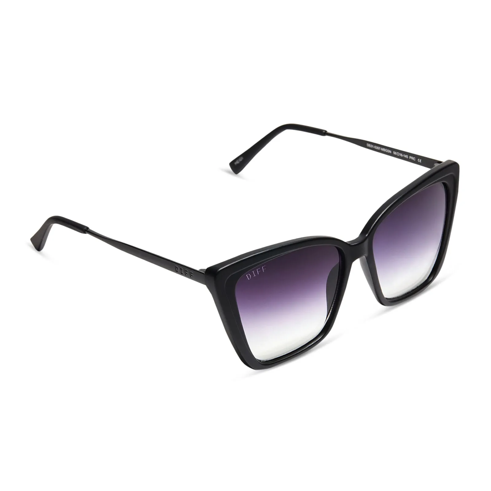 HEIDI - MATTE BLACK + GREY GRADIENT SHARP SUNGLASSES sold by Diff Eyewear product image thumbnail 4