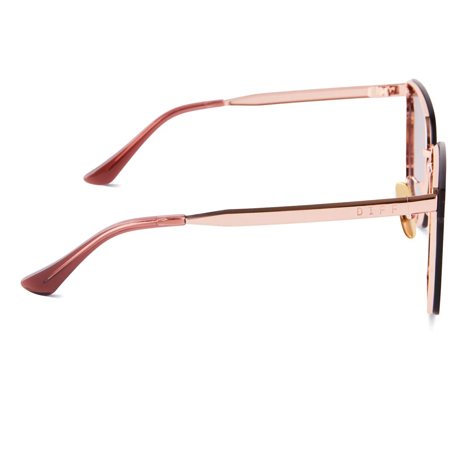 BELLA V - ROSE GOLD + WINE GRADIENT SUNGLASSES sold by Diff Eyewear product image thumbnail 3