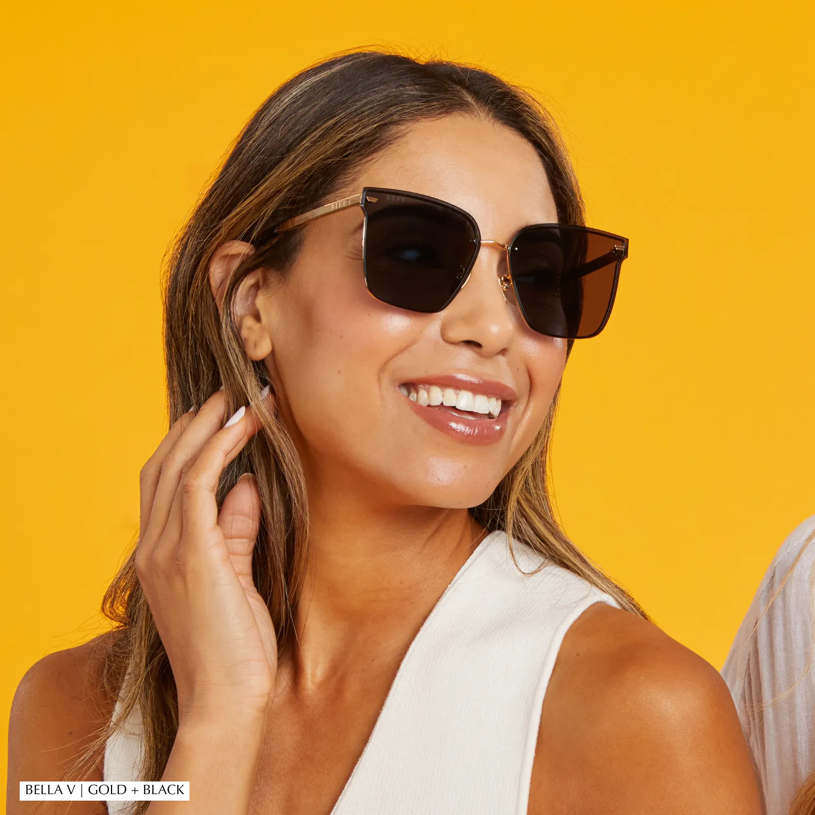 BELLA V - ROSE GOLD + WINE GRADIENT SUNGLASSES sold by Diff Eyewear product image thumbnail 5