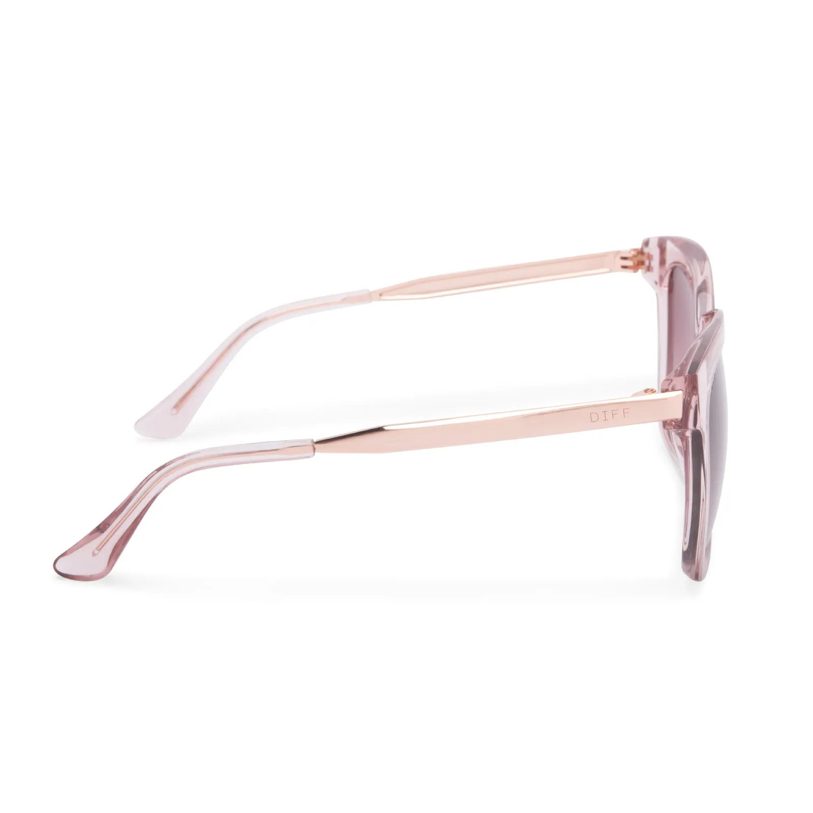 BELLA - LIGHT PINK CRYSTAL + WINE GRADIENT SUNGLASSES sold by Diff Eyewear product image thumbnail 3