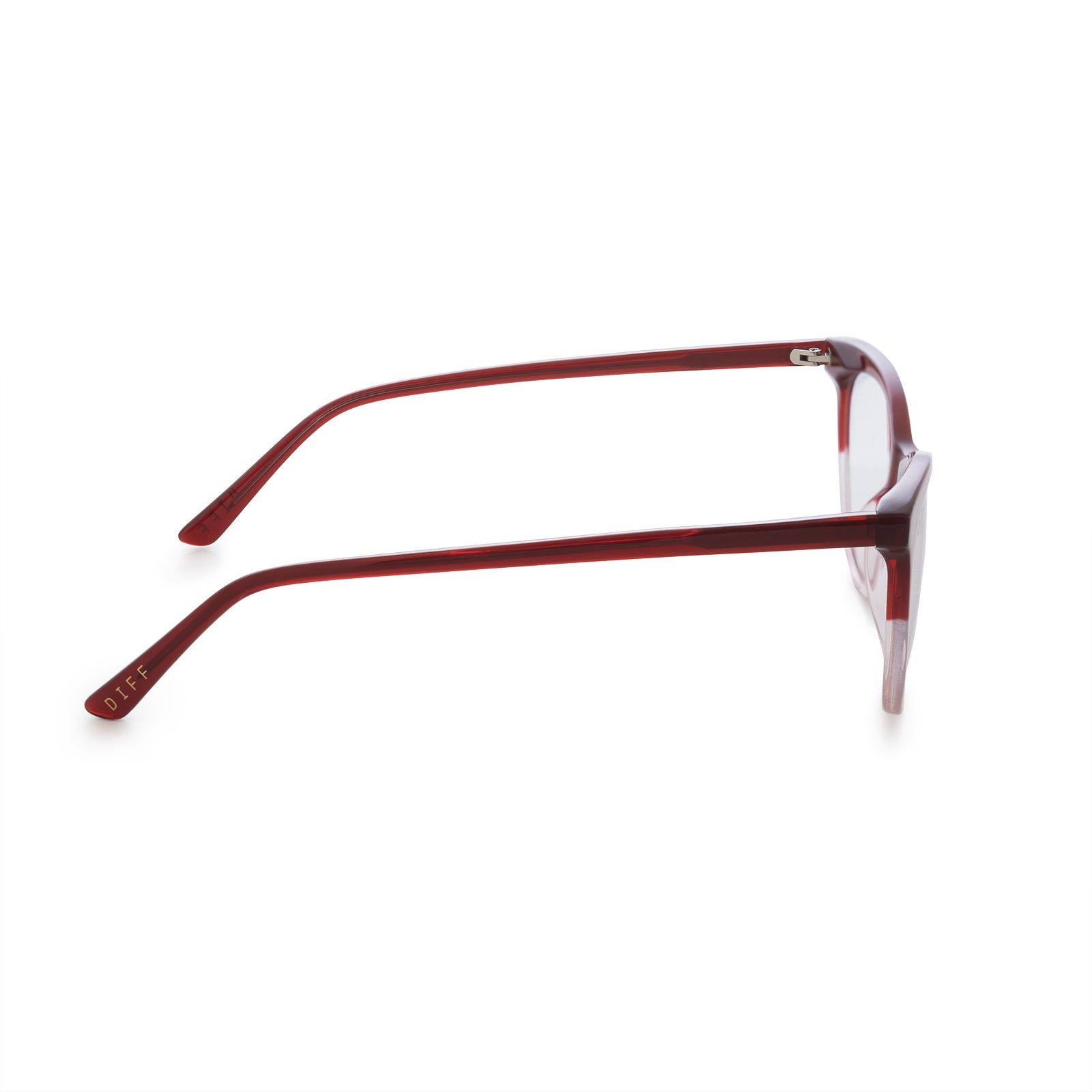 JADE - ROSEWOOD OMBRE + CLEAR GLASSES sold by Diff Eyewear product image thumbnail 4