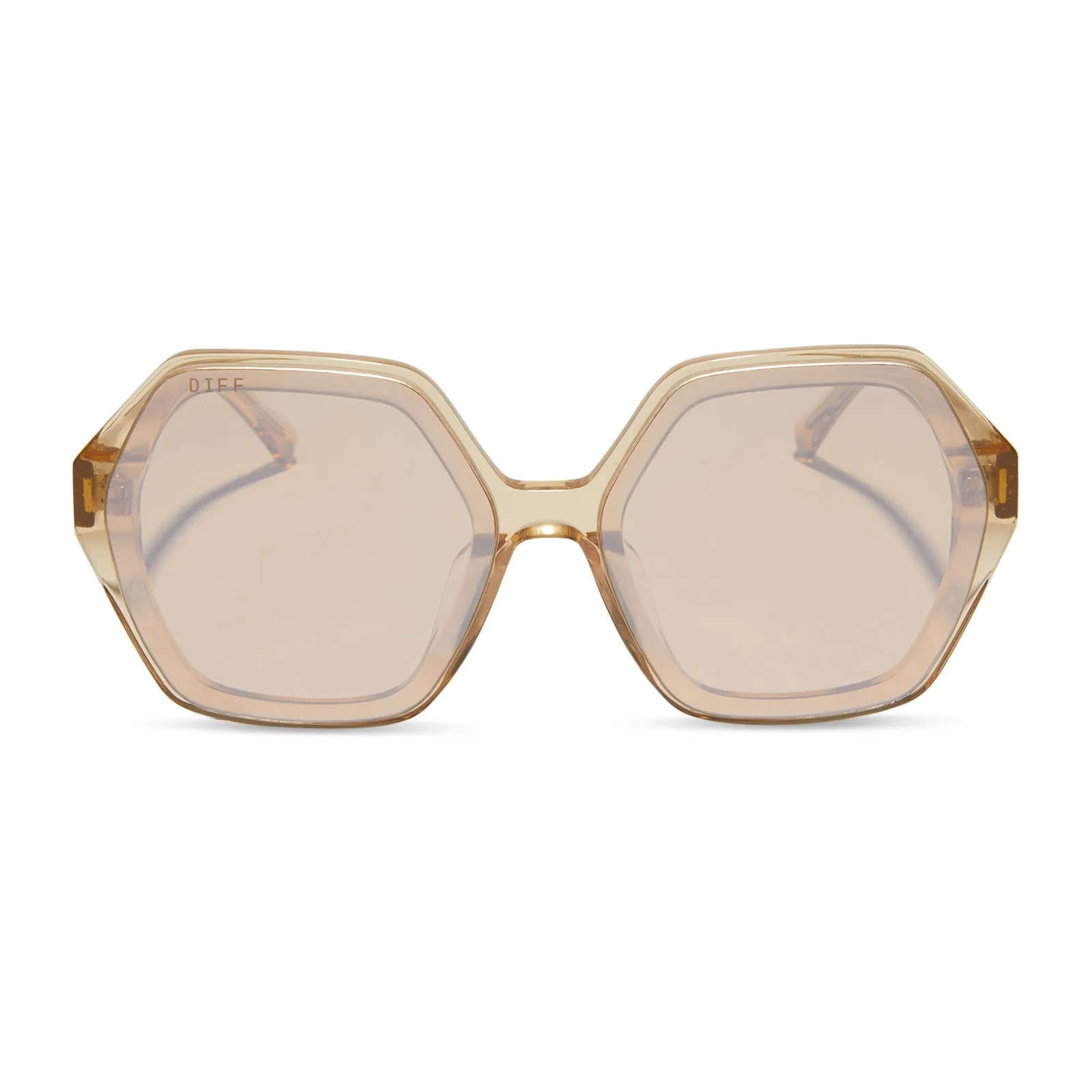GIGI - HONEY CRYSTAL + HONEY CRYSTAL FLASH SUNGLASSES sold by Diff Eyewear