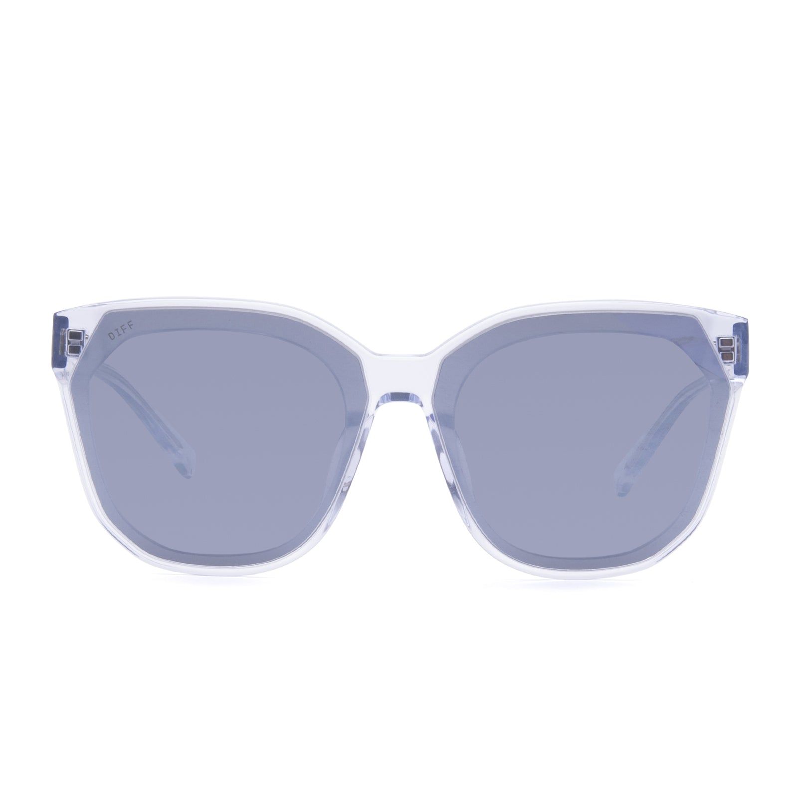 GIA - CLEAR CRYSTAL + GREY MIRROR SUNGLASSES sold by Diff Eyewear