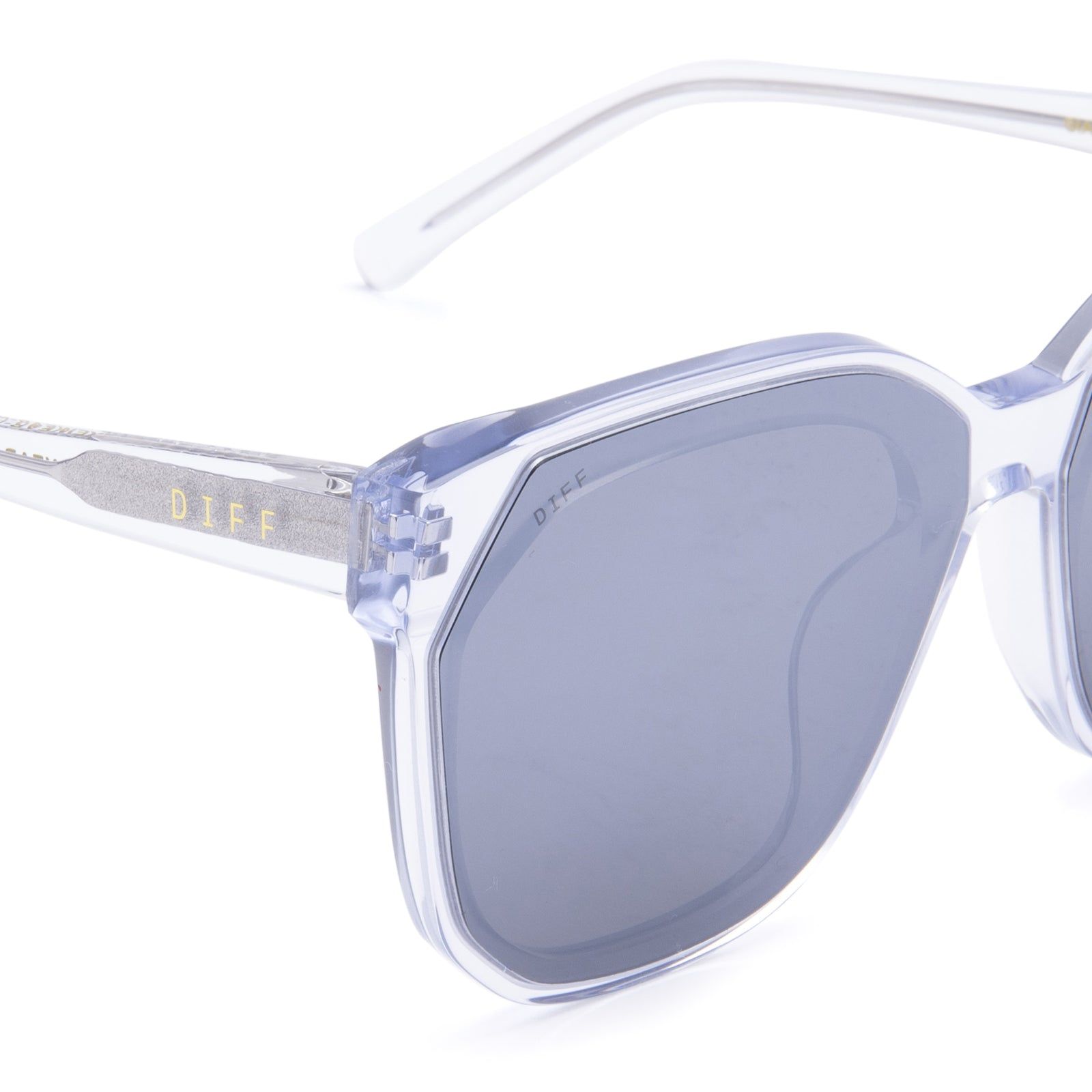 GIA - CLEAR CRYSTAL + GREY MIRROR SUNGLASSES sold by Diff Eyewear product image thumbnail 3