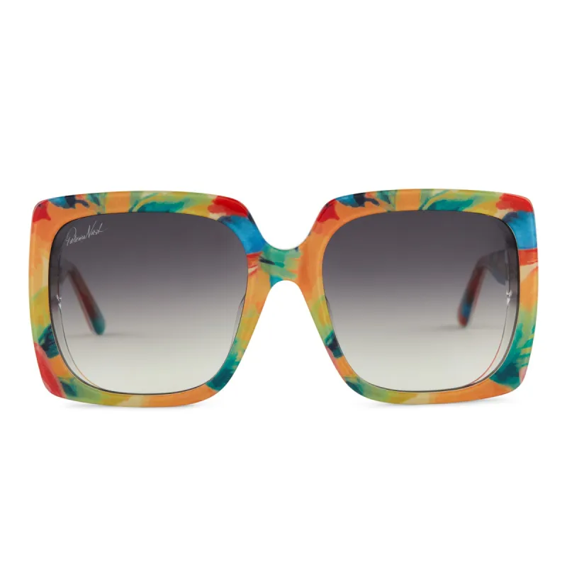 PATRICIA NASH - JACKIE + WATERCOLOR + GREY GRADIENT SUNGLASSES sold by Diff Eyewear