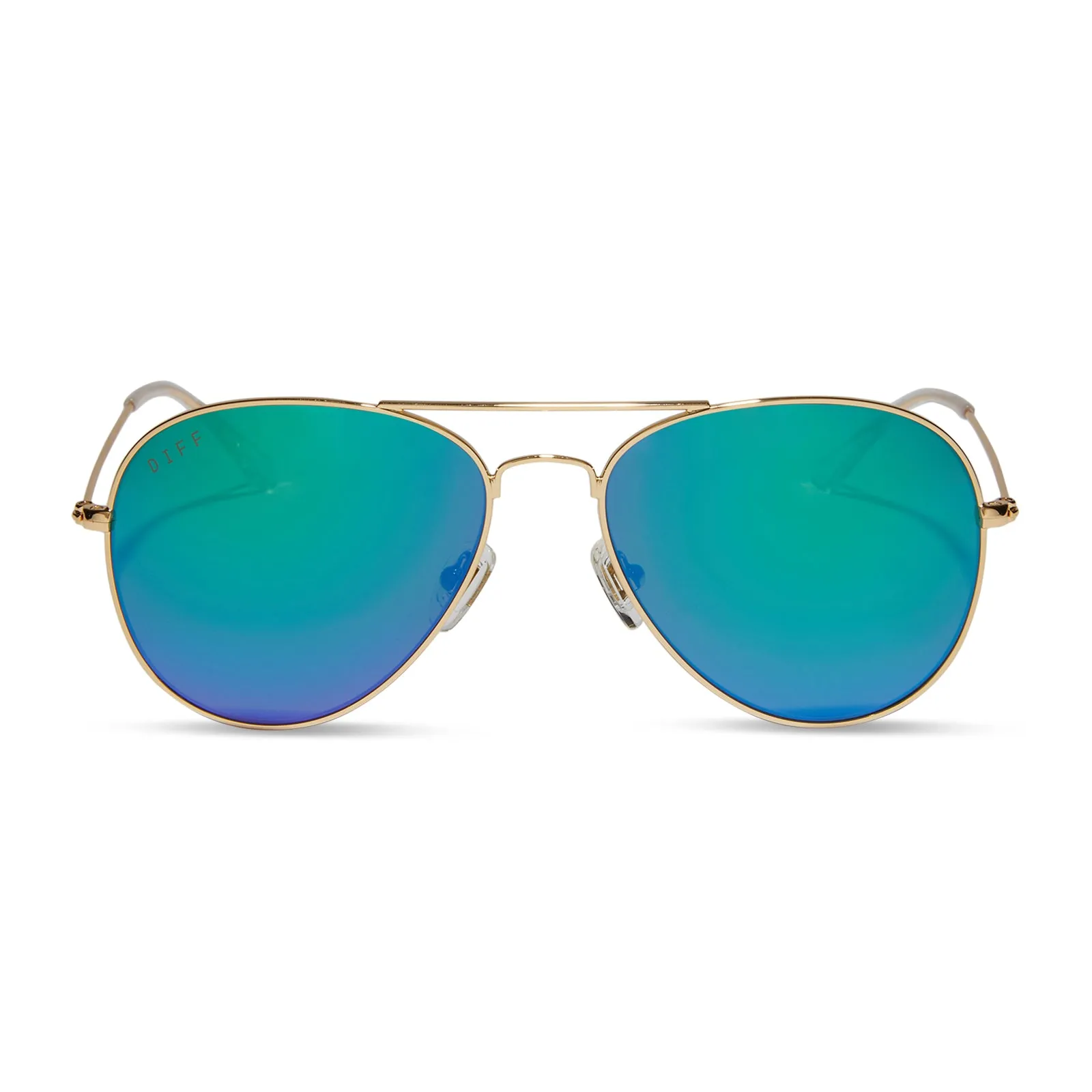 CRUZ - GOLD + BLUE MIRROR SUNGLASSES sold by Diff Eyewear