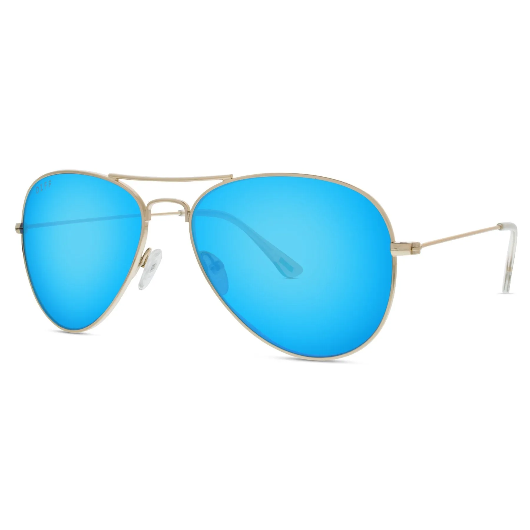 CRUZ - GOLD + BLUE MIRROR SUNGLASSES sold by Diff Eyewear product image thumbnail 2