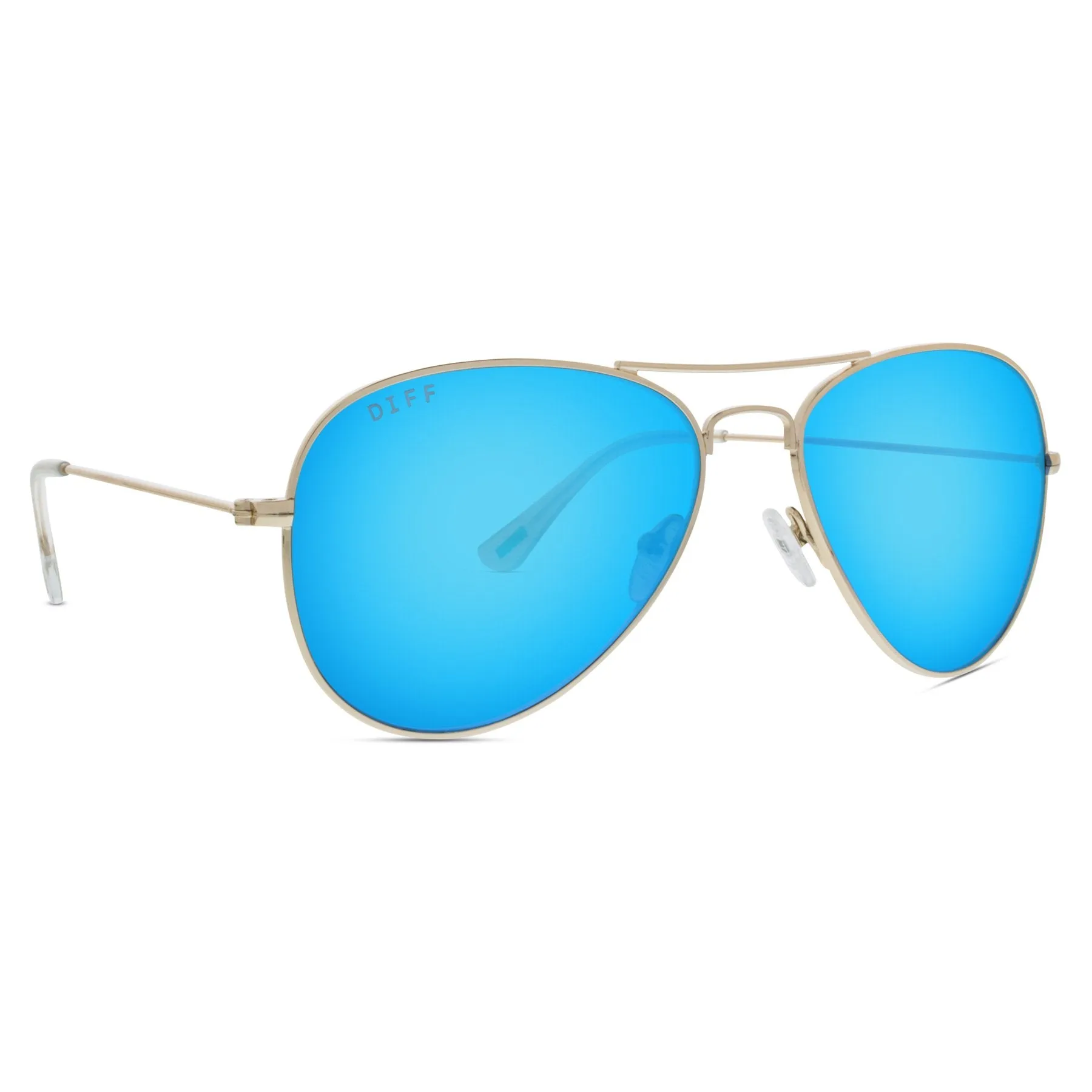 CRUZ - GOLD + BLUE MIRROR SUNGLASSES sold by Diff Eyewear product image thumbnail 3