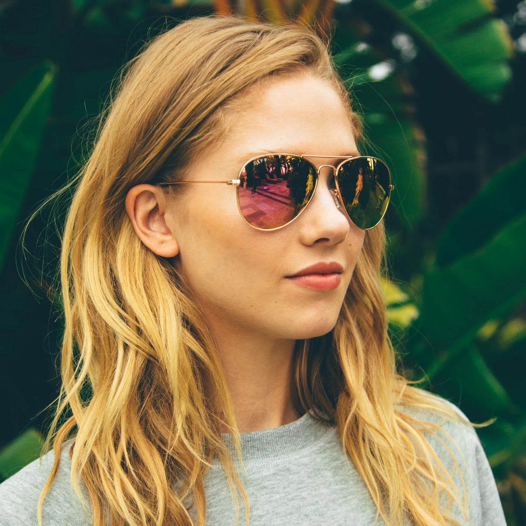 CRUZ - GOLD + BLUE MIRROR SUNGLASSES sold by Diff Eyewear product image thumbnail 5