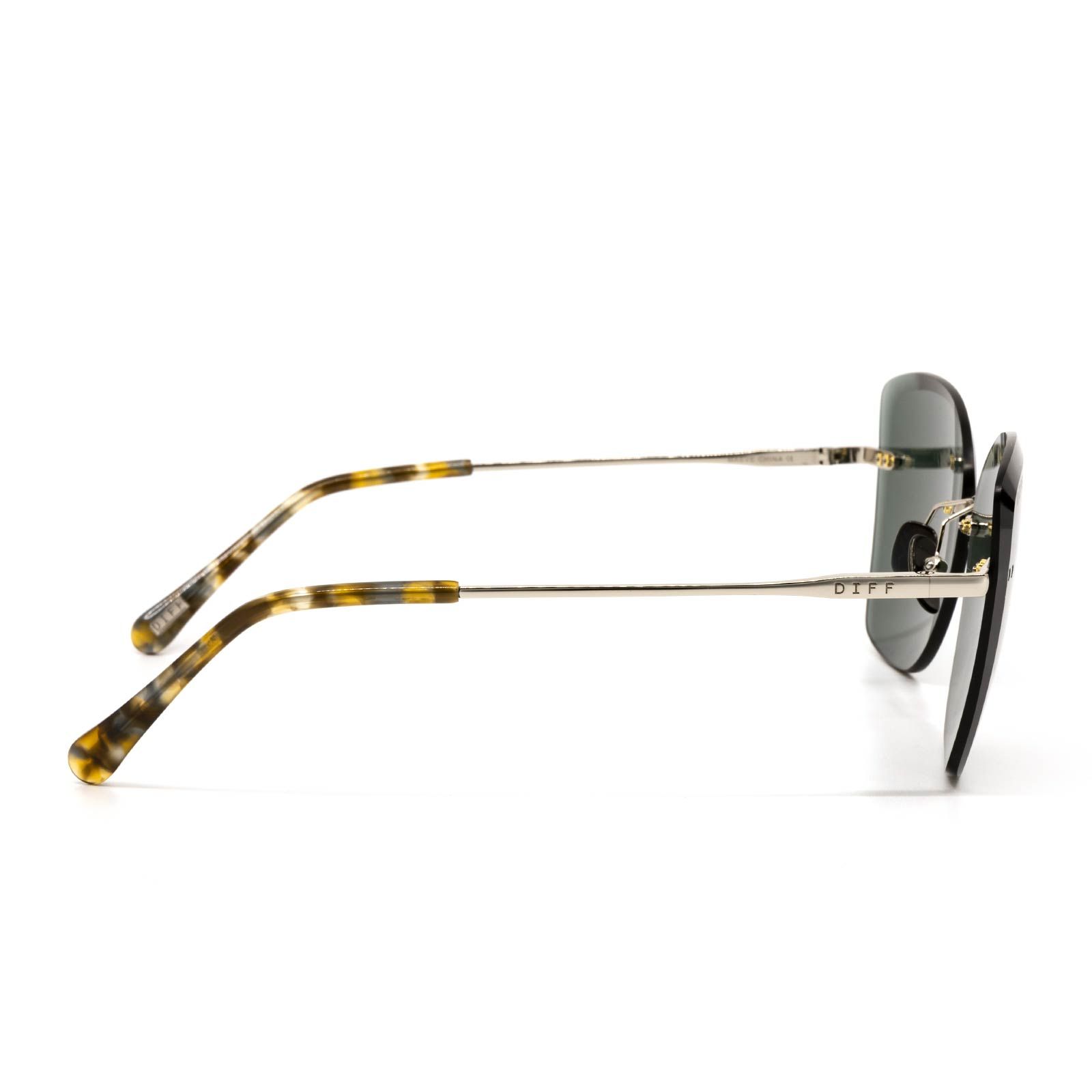 WILLOW - SILVER W/SEA TORTOISE TIPS + G15 sold by Diff Eyewear product image thumbnail 3