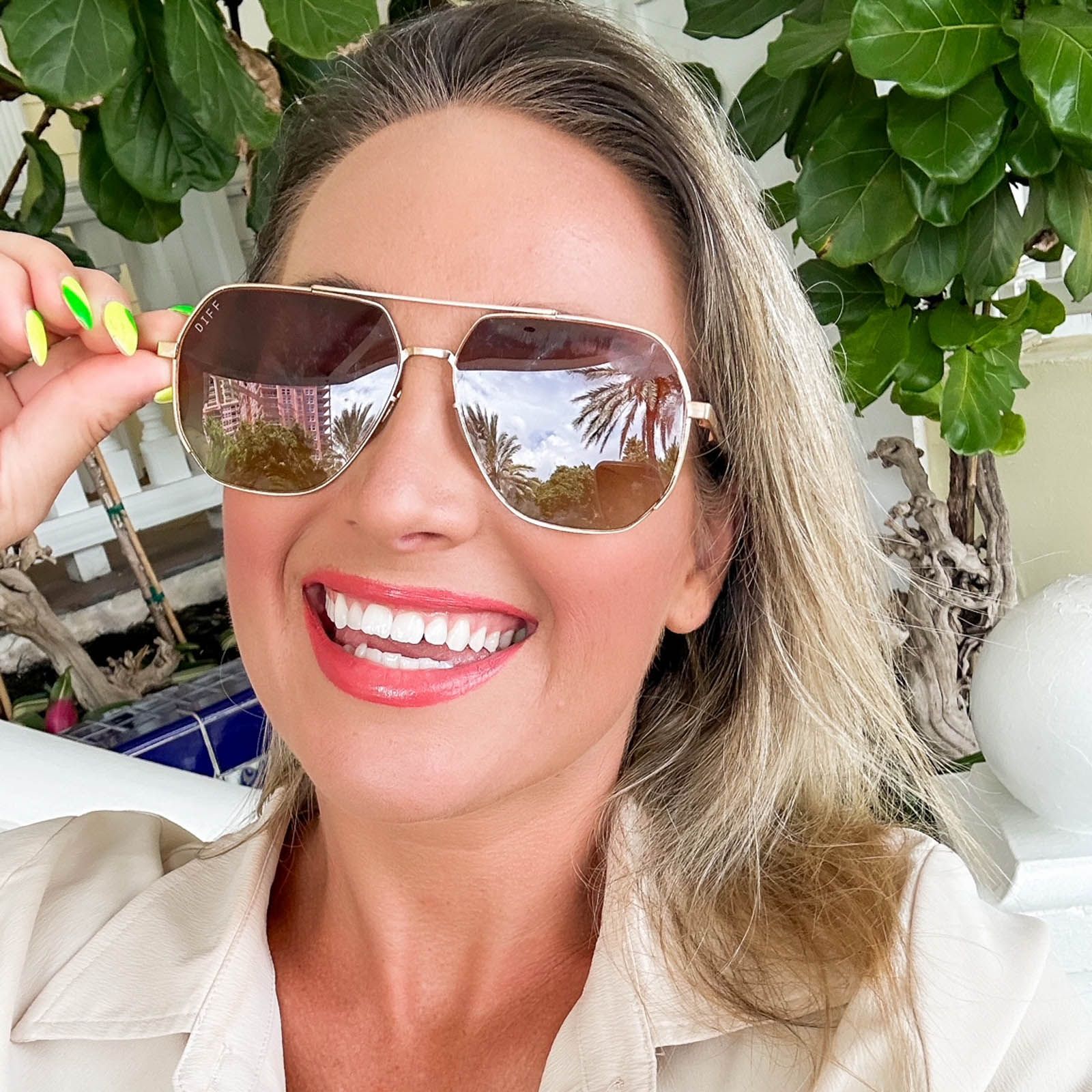 MONACO - BRUSHED GOLD + TERRACOTTA GRADIENT POLARIZED SUNGLASSES sold by Diff Eyewear product image thumbnail 5