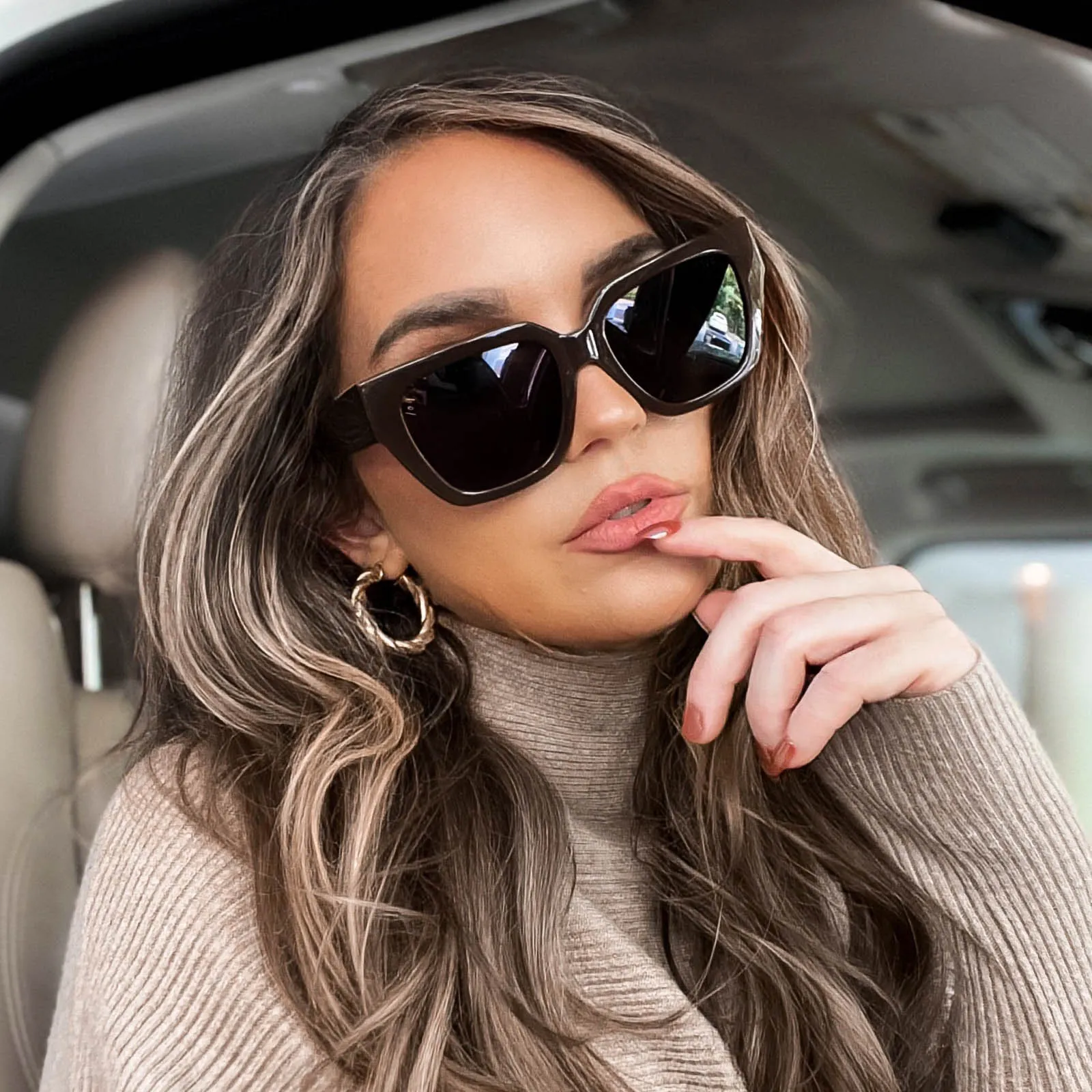 REMI II - TRUFFLE + GREY + POLARIZED SUNGLASSES sold by Diff Eyewear product image thumbnail 5