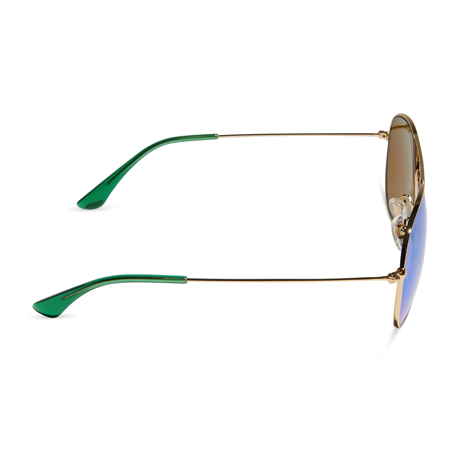 CRUZ - GOLD + GREEN MIRROR + POLARIZED SUNGLASSES sold by Diff Eyewear product image thumbnail 3