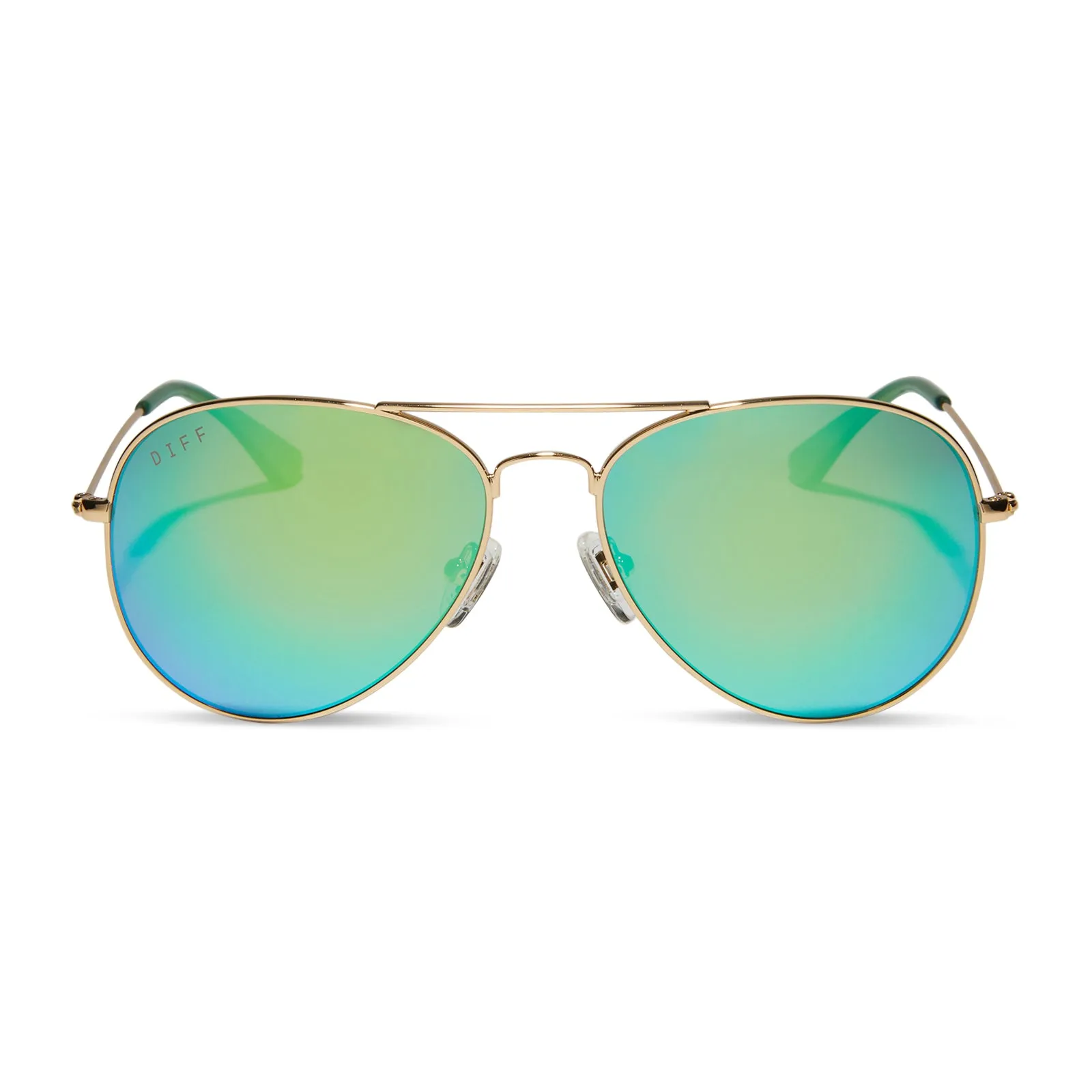CRUZ - GOLD + GREEN MIRROR + POLARIZED SUNGLASSES sold by Diff Eyewear