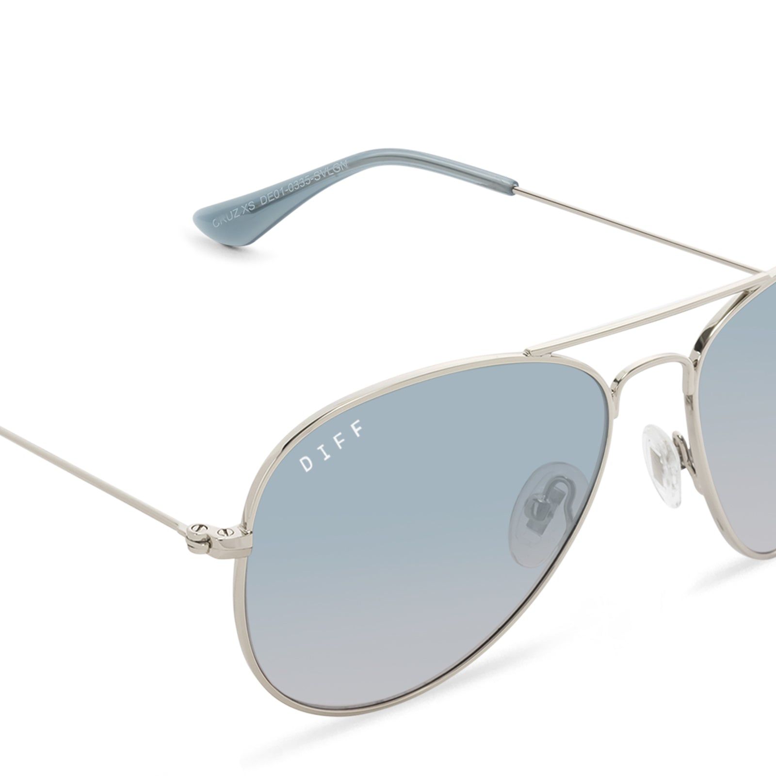 CRUZ XS - SILVER + BLUE TO LAVENDER SUNGLASSES sold by Diff Eyewear product image thumbnail 3