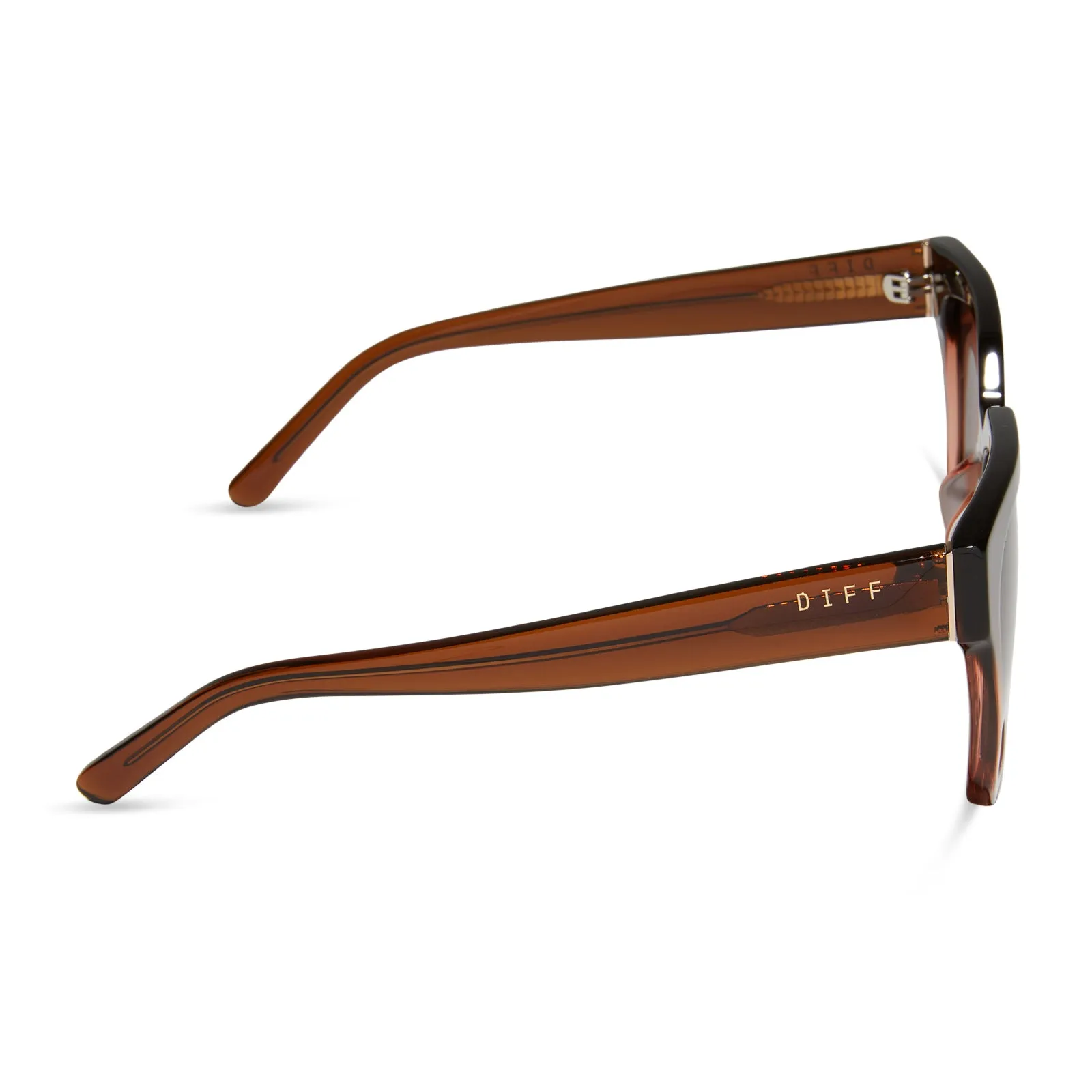 BELLA II - TAUPE OMBRE CRYSTAL + BROWN GRADIENT + POLARIZED SUNGLASSES sold by Diff Eyewear product image thumbnail 3