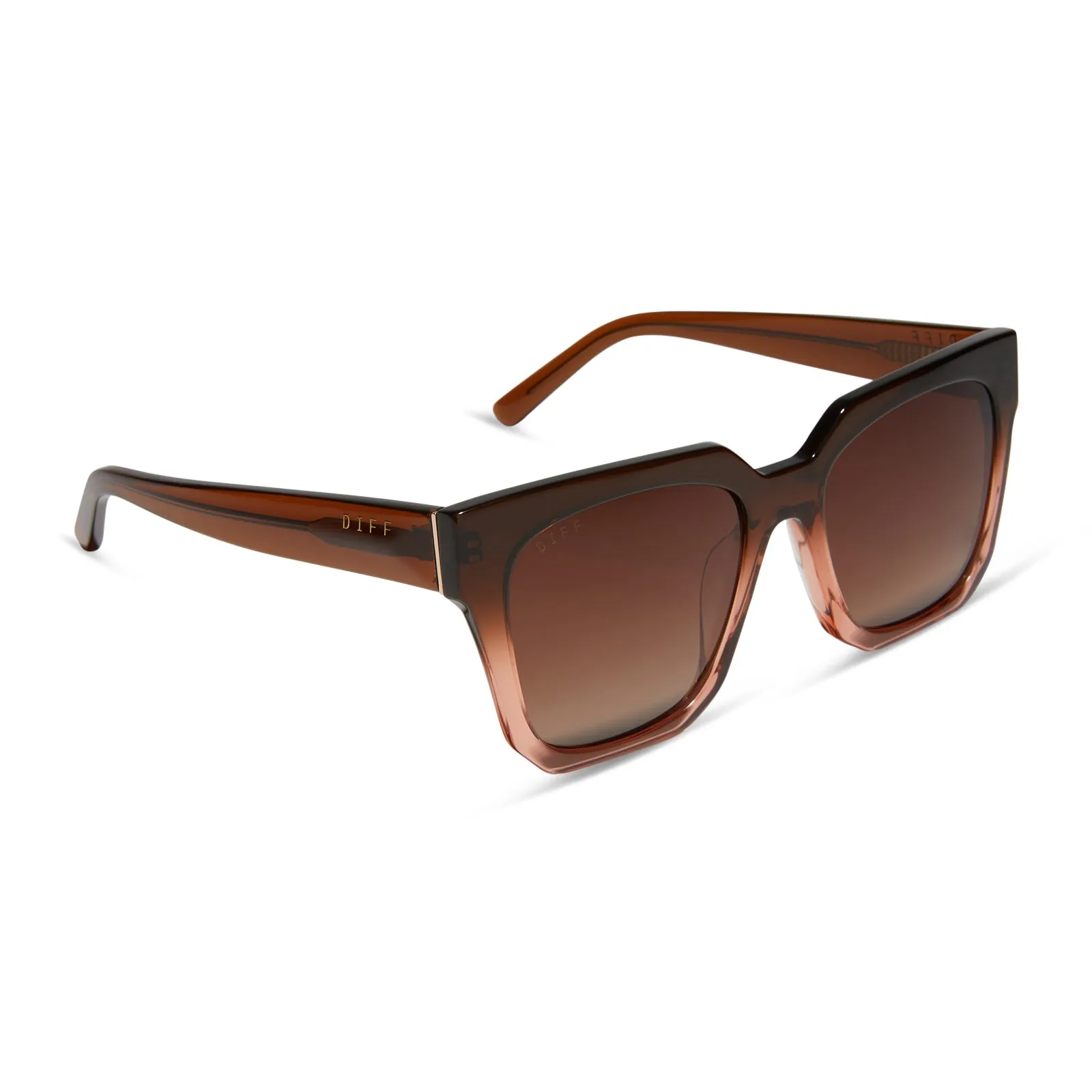 BELLA II - TAUPE OMBRE CRYSTAL + BROWN GRADIENT + POLARIZED SUNGLASSES sold by Diff Eyewear product image thumbnail 2