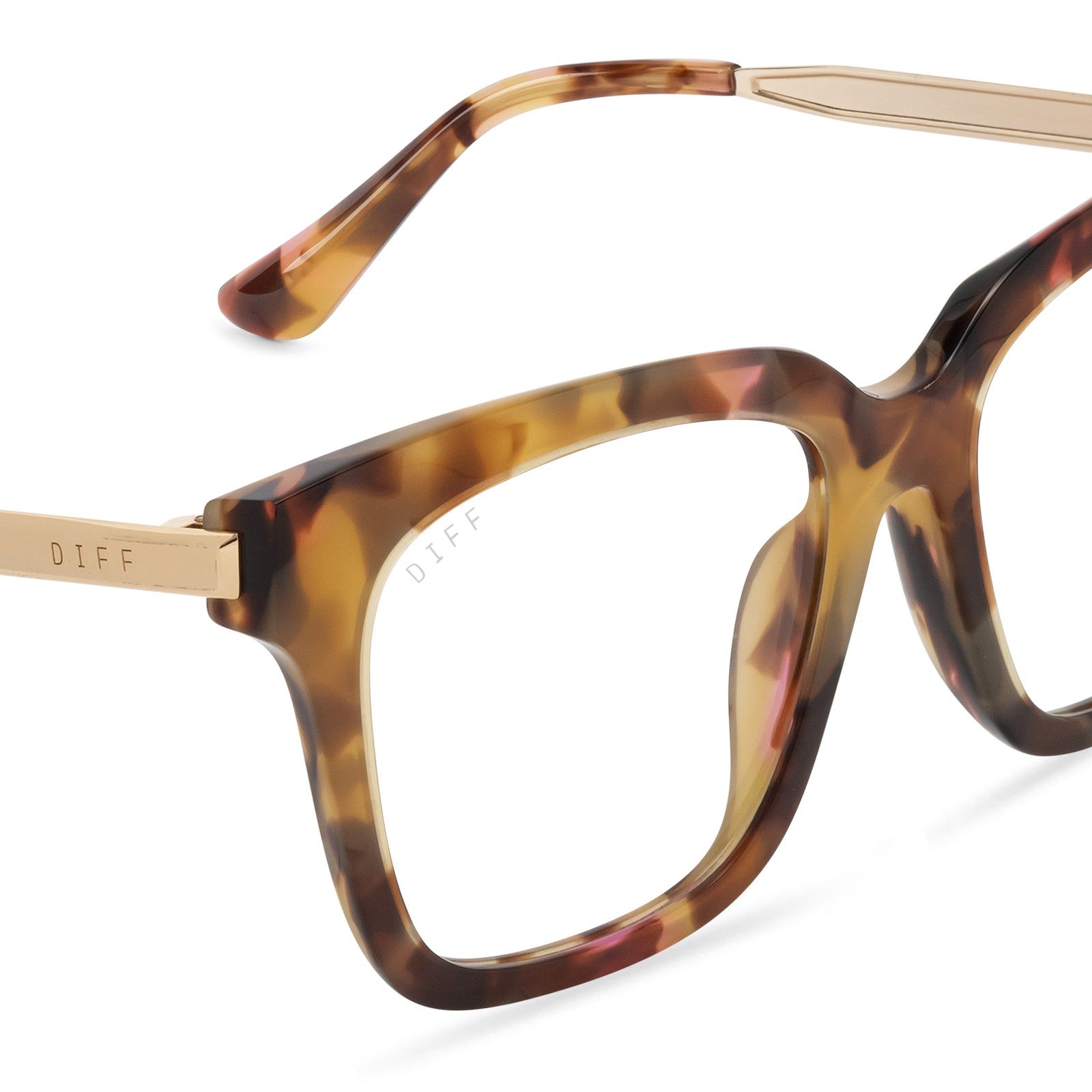 BELLA - LOTUS TORTOISE + BLUE LIGHT TECHNOLOGY GLASSES sold by Diff Eyewear product image thumbnail 3