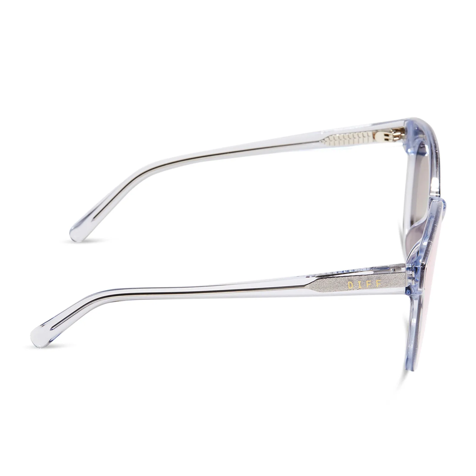 GEMMA - CLEAR CRYSTAL + PEACH MIRROR SUNGLASSES sold by Diff Eyewear product image thumbnail 3