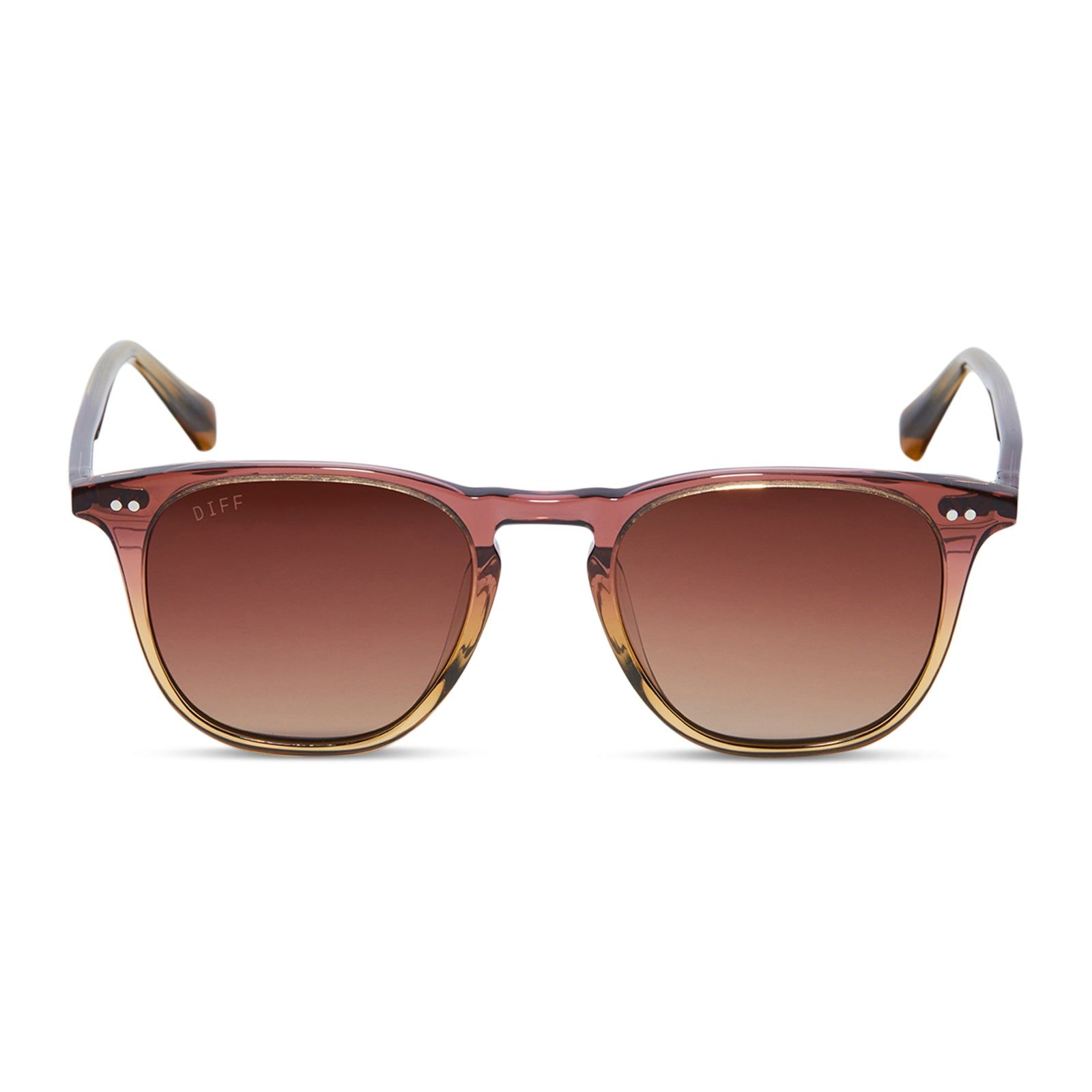 MAXWELL - CLAYTON + BROWN GRADIENT POLARIZED SUNGLASSES sold by Diff Eyewear