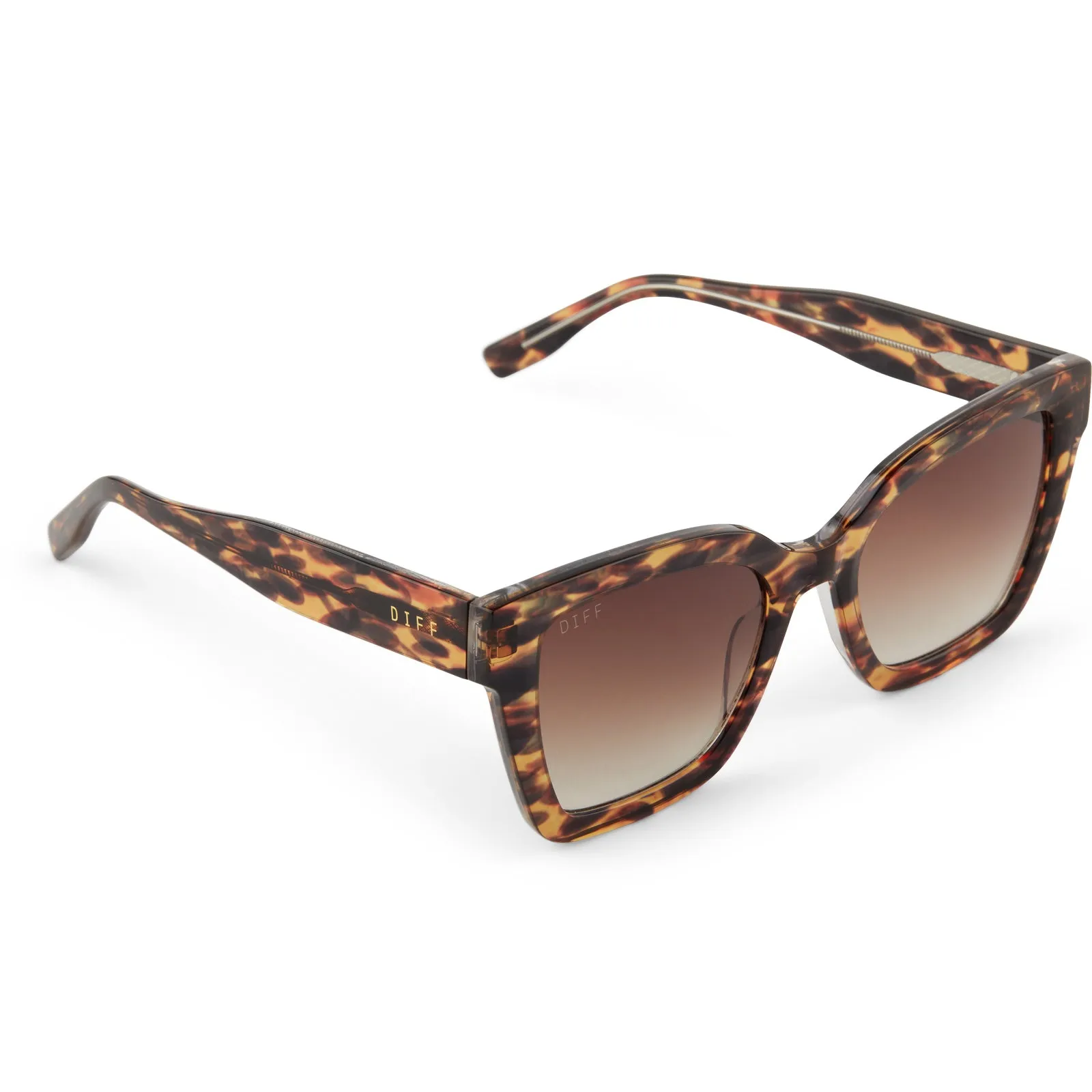 RHYS - WILD TORTOISE + BROWN GRADIENT SUNGLASSES sold by Diff Eyewear product image thumbnail 4