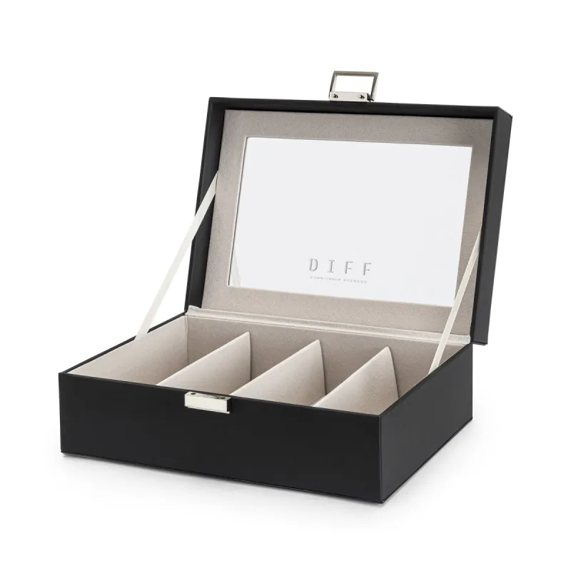 4 PIECE VANITY CASE - BLACK sold by Diff Eyewear