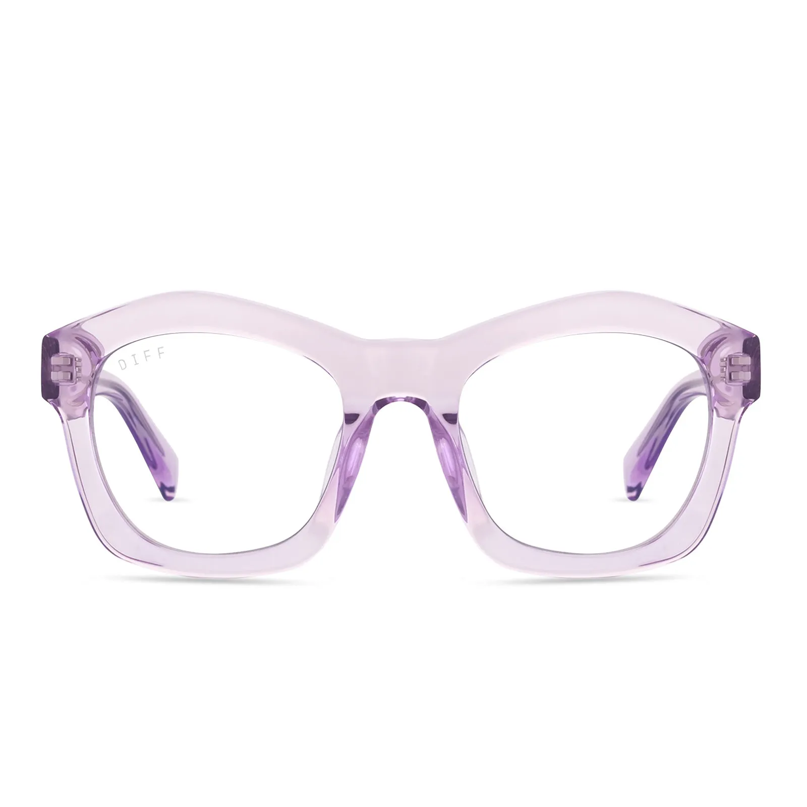 HAYDEN - LAVENDER FOG CRYSTAL + CLEAR GLASSES sold by Diff Eyewear