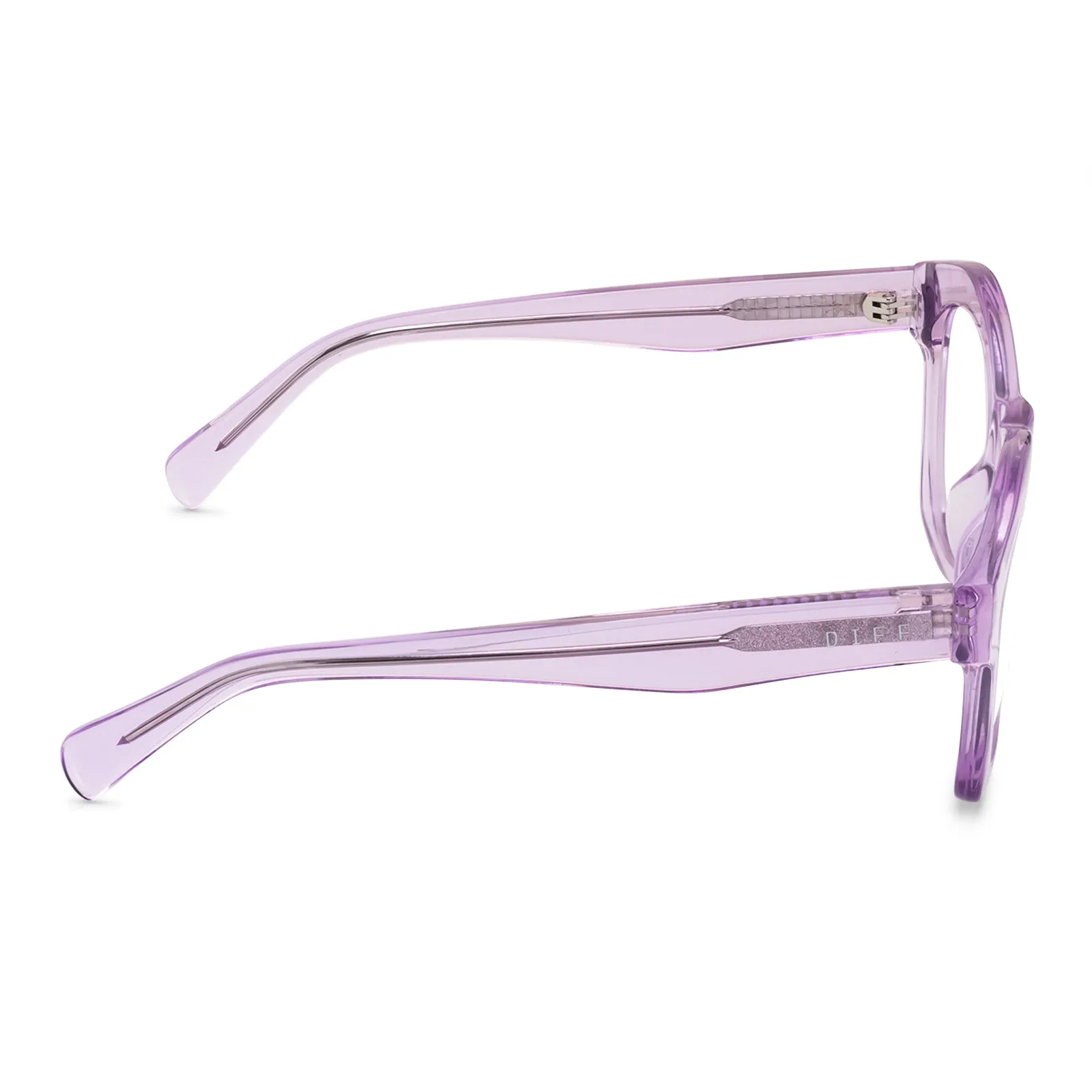 HAYDEN - LAVENDER FOG CRYSTAL + CLEAR GLASSES sold by Diff Eyewear product image thumbnail 3